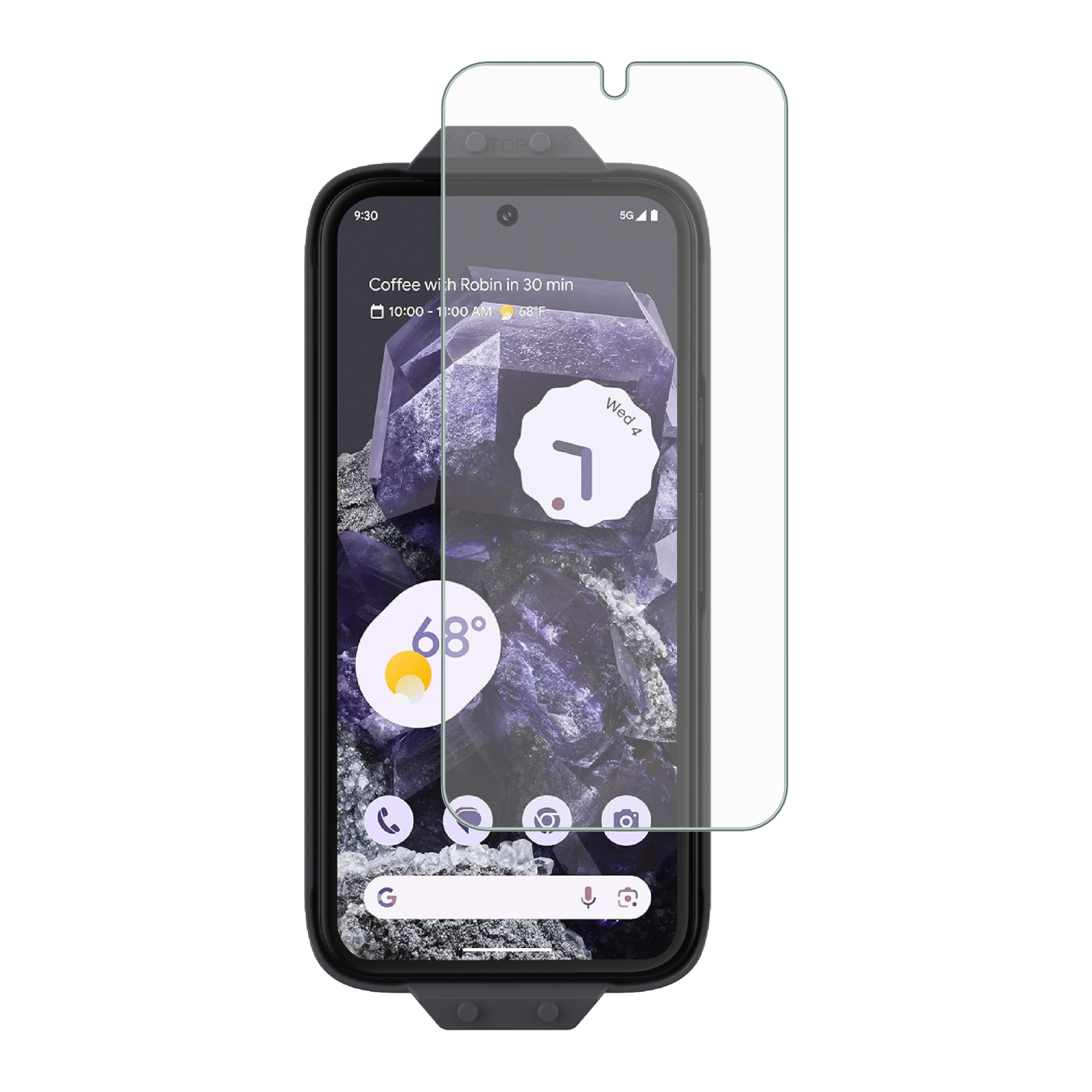 Protecteur d'écran ARMORGlass Pro d'AXS avec plateau d'installation pour Pixel 8a de Google