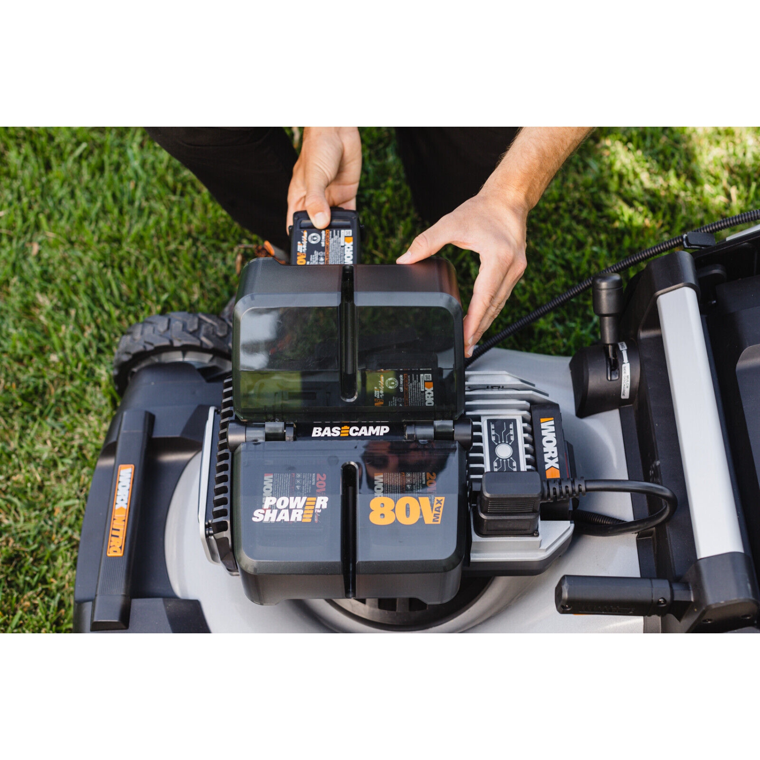 Worx WG761 Nitro 80V 21" Cordless Self-Propelled Lawn Mower with Brushless Motor & Rear Wheel Drive