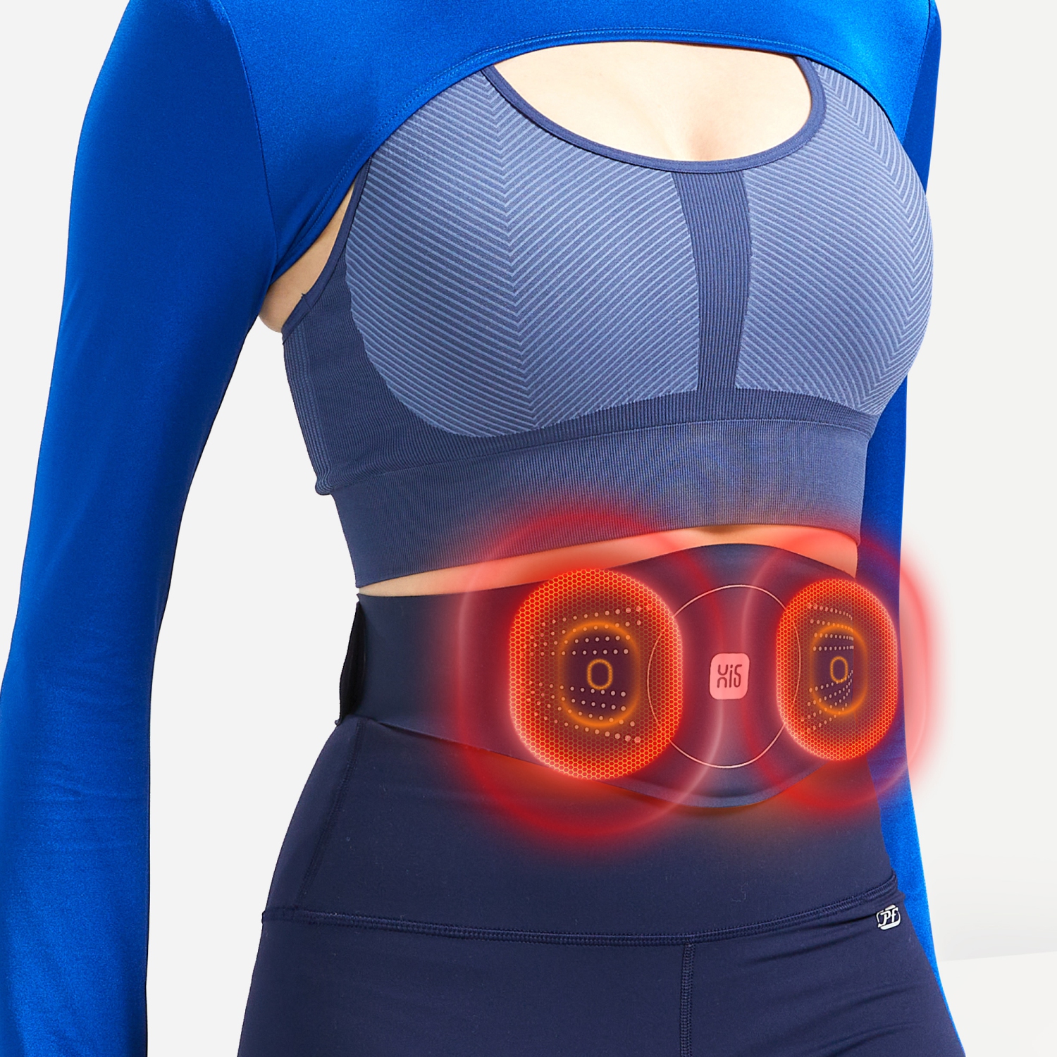 Master Massage Portable Heating Pad Heated Belt for Lower Back Pain Relief - Menstrual Pain Belt with Heat –Tens Pulse-Vibration Massage, Belly