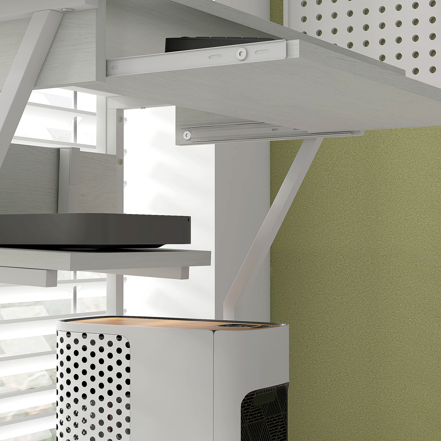 HOMCOM – Bureau d’ordinateur de 32 po, bureau à domicile mobile avec plateau pour clavier et tablettes de rangement, poste de travail sur roulettes,