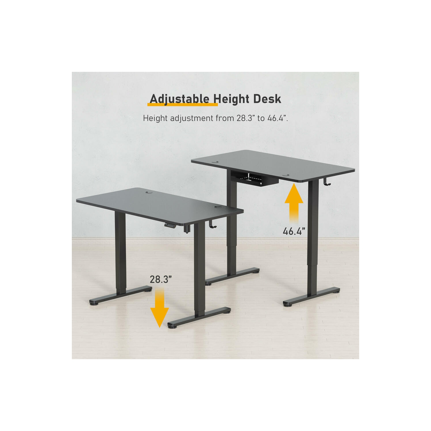 Bureau debout électrique tout-en-un, bureau d'ordinateur debout ergonomique réglable et 43 dessus de table 24&nbsp;po