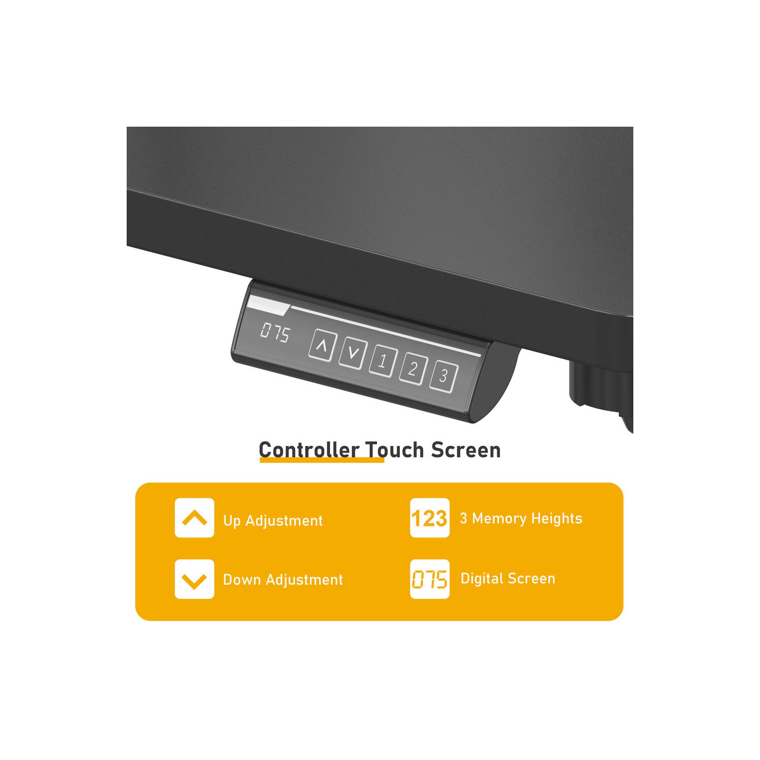 Bureau debout électrique tout-en-un, bureau d'ordinateur debout ergonomique réglable et 43 dessus de table 24&nbsp;po