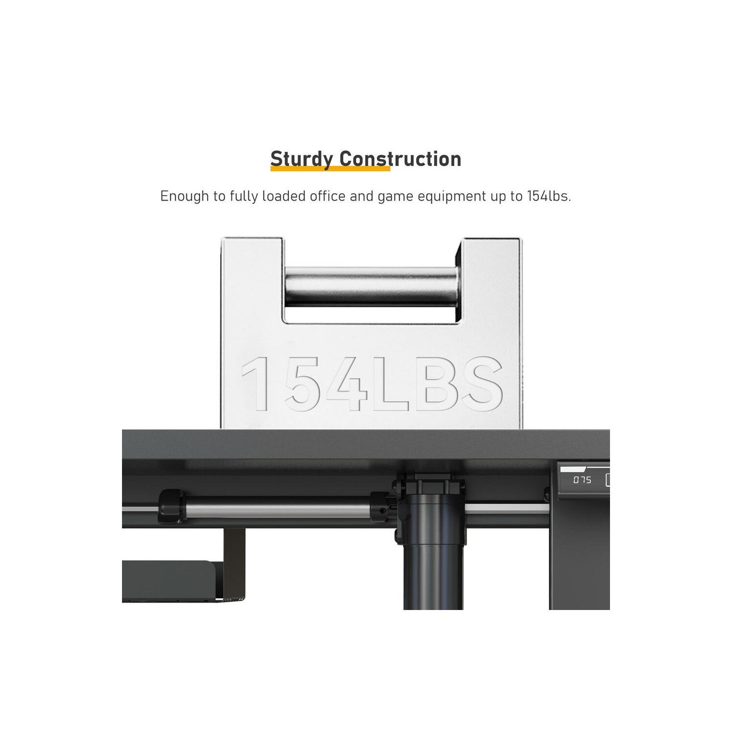 Bureau debout électrique tout-en-un, bureau d'ordinateur debout ergonomique réglable et 43 dessus de table 24&nbsp;po