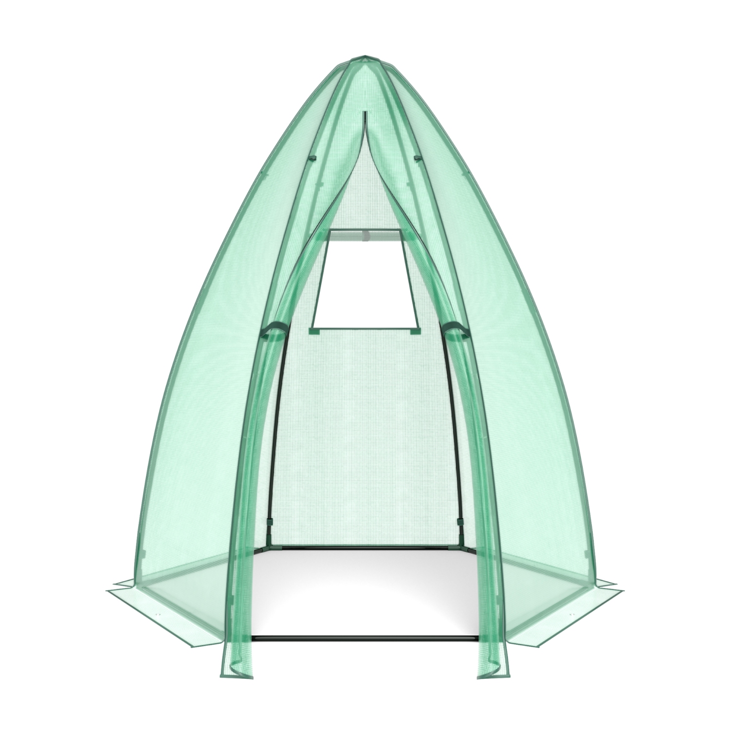 Costway 5.5'x 5.5'x 6' Portable Mini Garden Greenhouse with Window & Roll-up Zippered Door