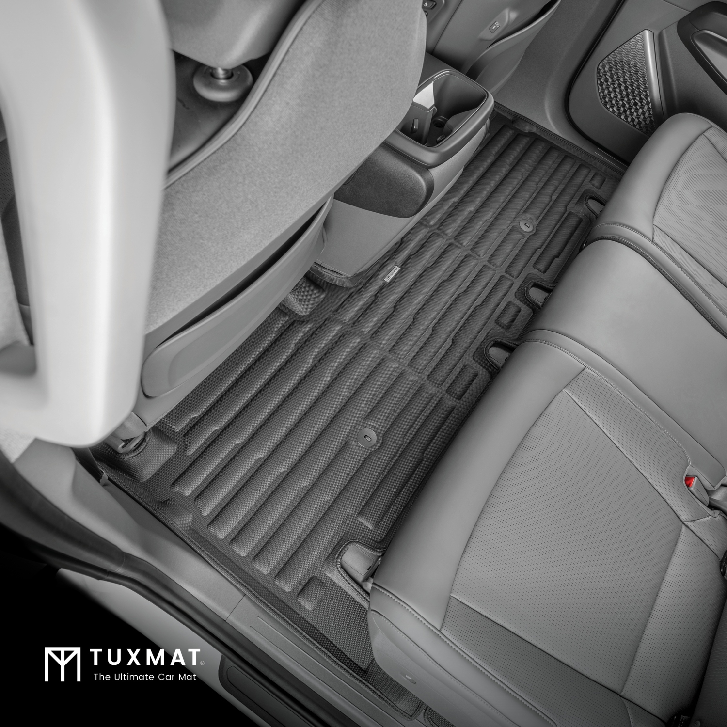 Tapis TuxMat - Pour les modèles 2024-2026 à 7 places EV9 de Kia - Tapis d'auto sur mesure - Couverture maximale, toutes saisons, mesuré au laser -