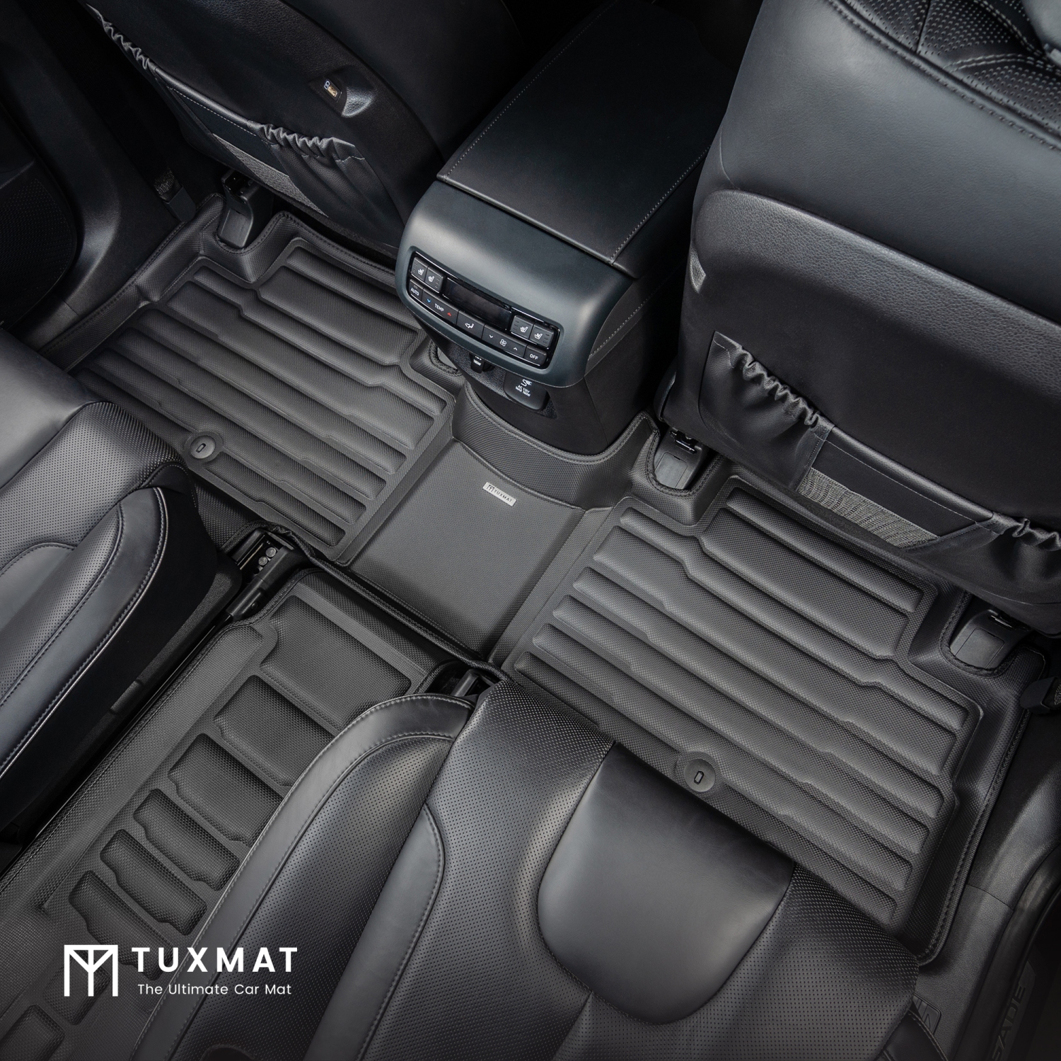 Tapis TuxMat - Pour les modèles 2024-2026 à 6 places EV9 de Kia - Tapis d'auto sur mesure - Couverture maximale, toutes saisons, mesuré au laser -