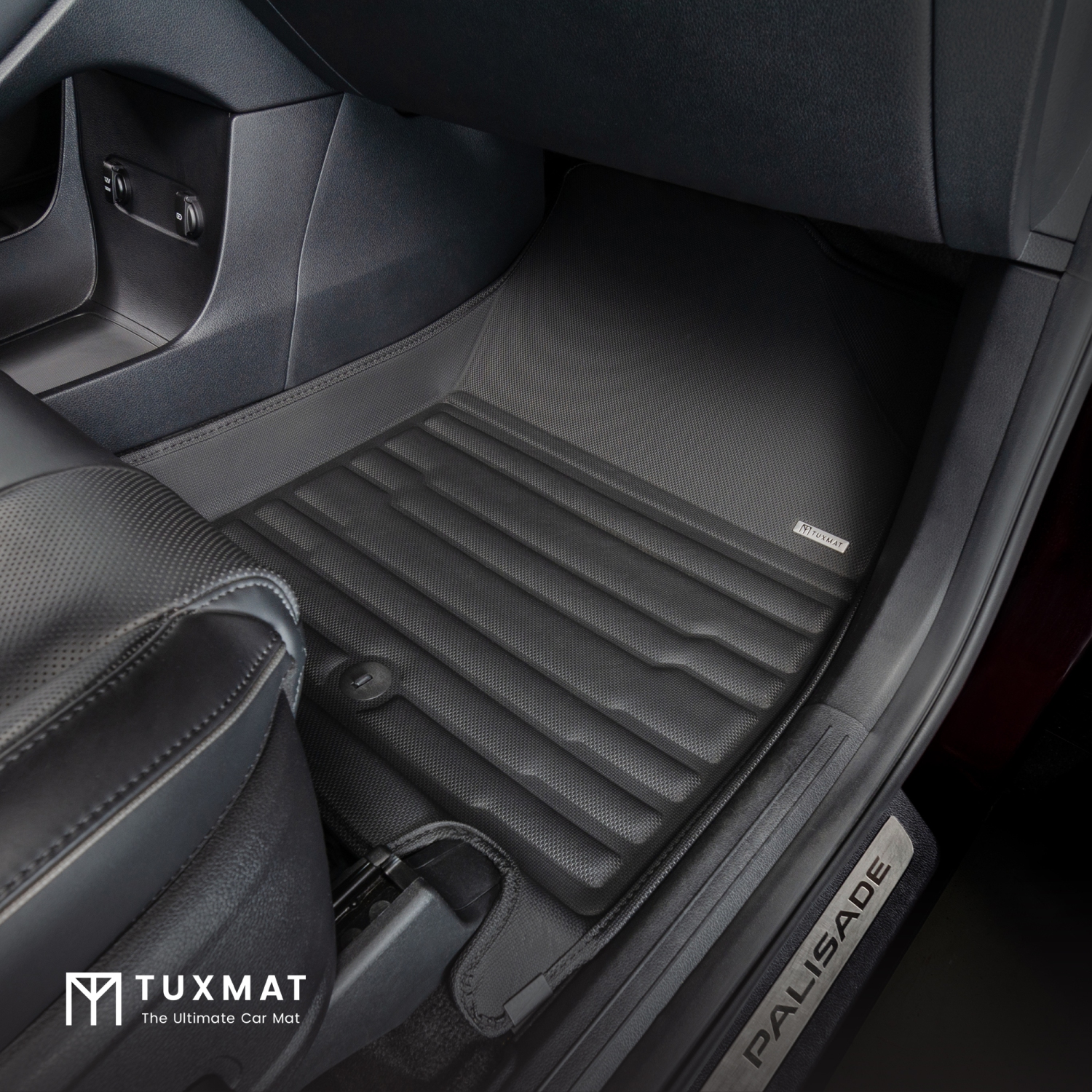 TuxMat - For Hyundai Santa Fe 6-Seater Hybrid 2024-2026 Models - Custom Car Mats - Maximum Coverage, All Weather, Laser Measured - This Full Set