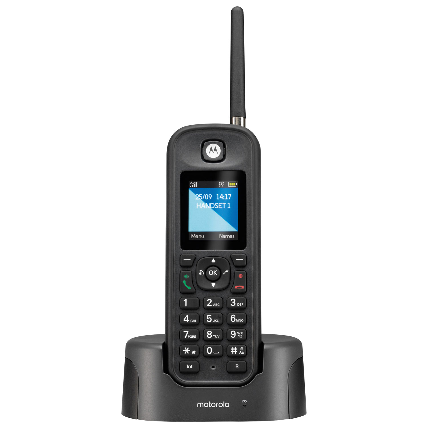 Téléphone d'extérieur sans fil à 1 combiné DECT 6.0 O21 de Motorola - Noir