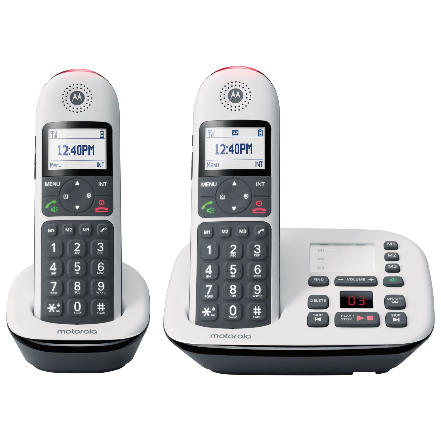 Motorola CD501 DECT 6.0 2-Handset Cordless Phone - White