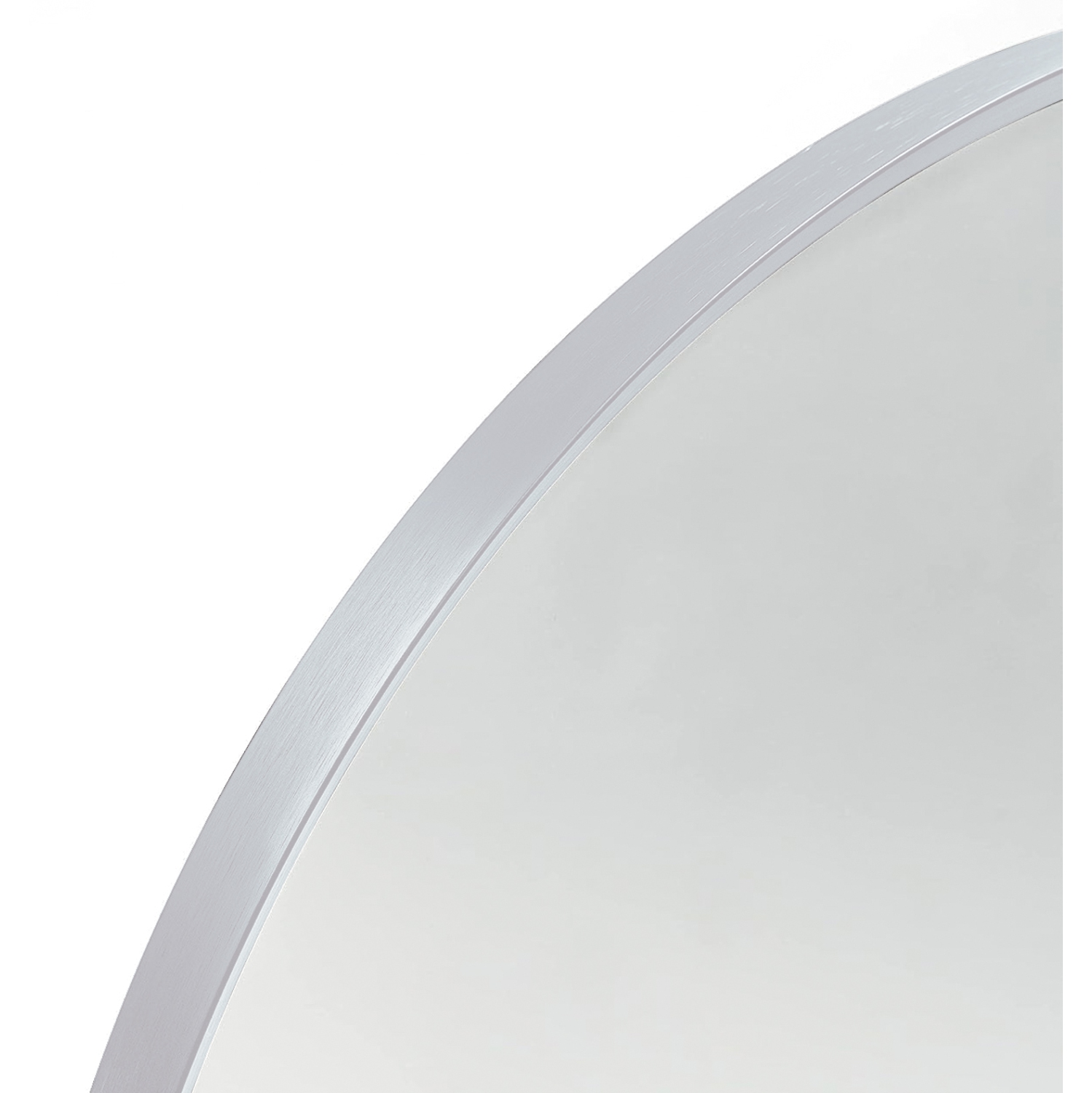 KOSSMAI 30"X 20" Arch Wall Mirror with Metal Frame for Living Room, Bed Room Bathroom Entry - Silver