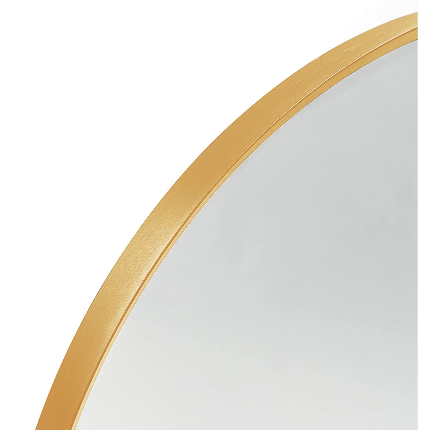 KOSSMAI 30"X 20" Arch Wall Mirror with Metal Frame for Living Room Dining Room Bathroom Entry - Gold