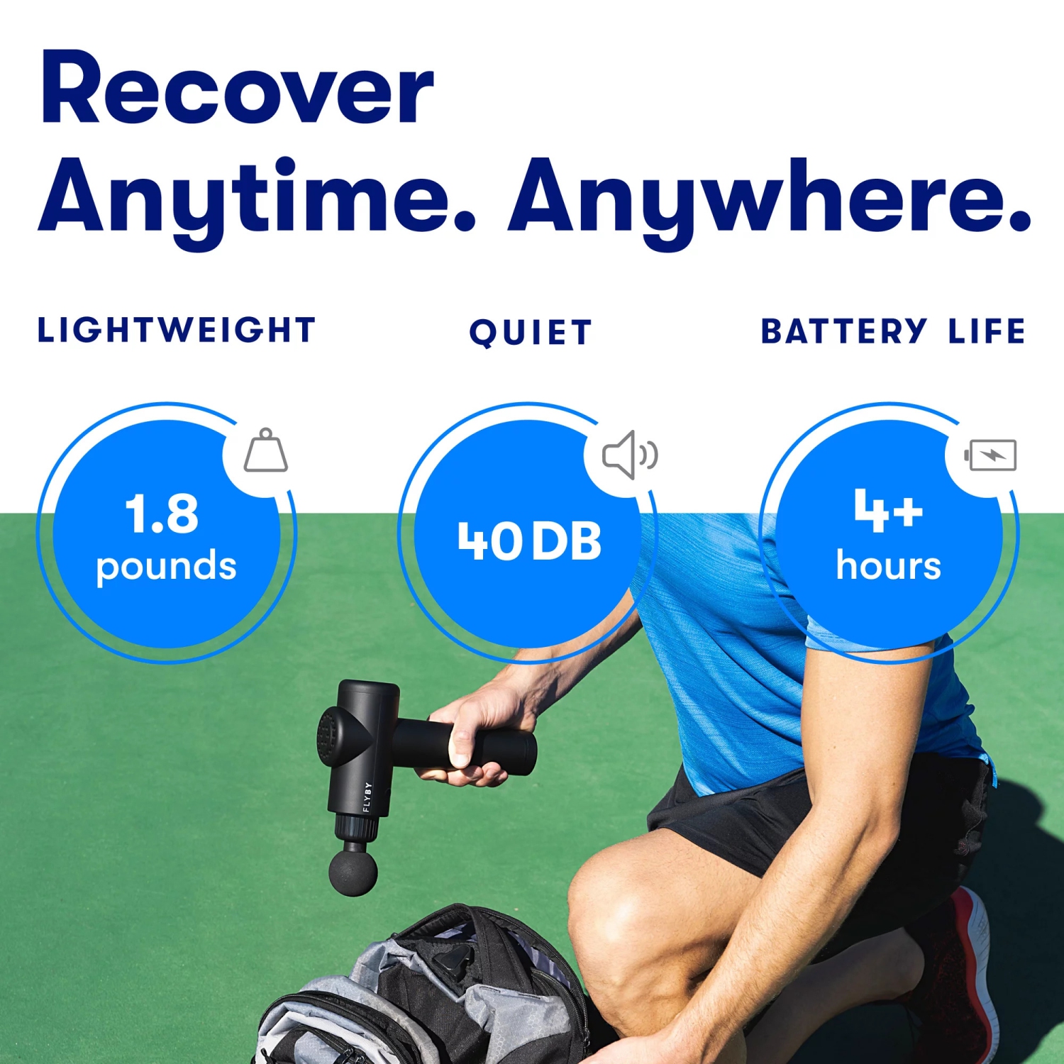 Flyby F1Pro Deep Tissue Massage Gun, Black