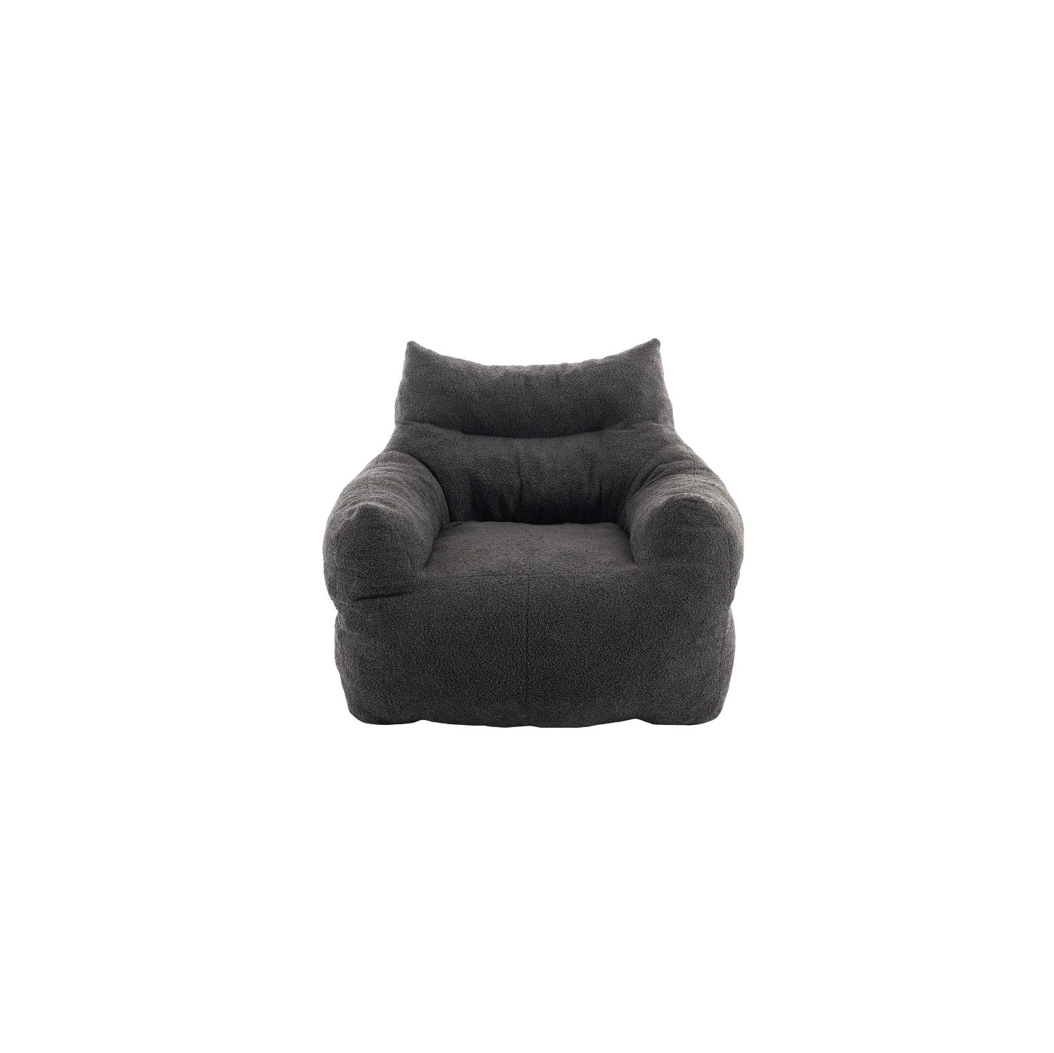 Fauteuil poire en tissu Teddy de KOSMAI avec mousse à mémoire pour le salon - Gris