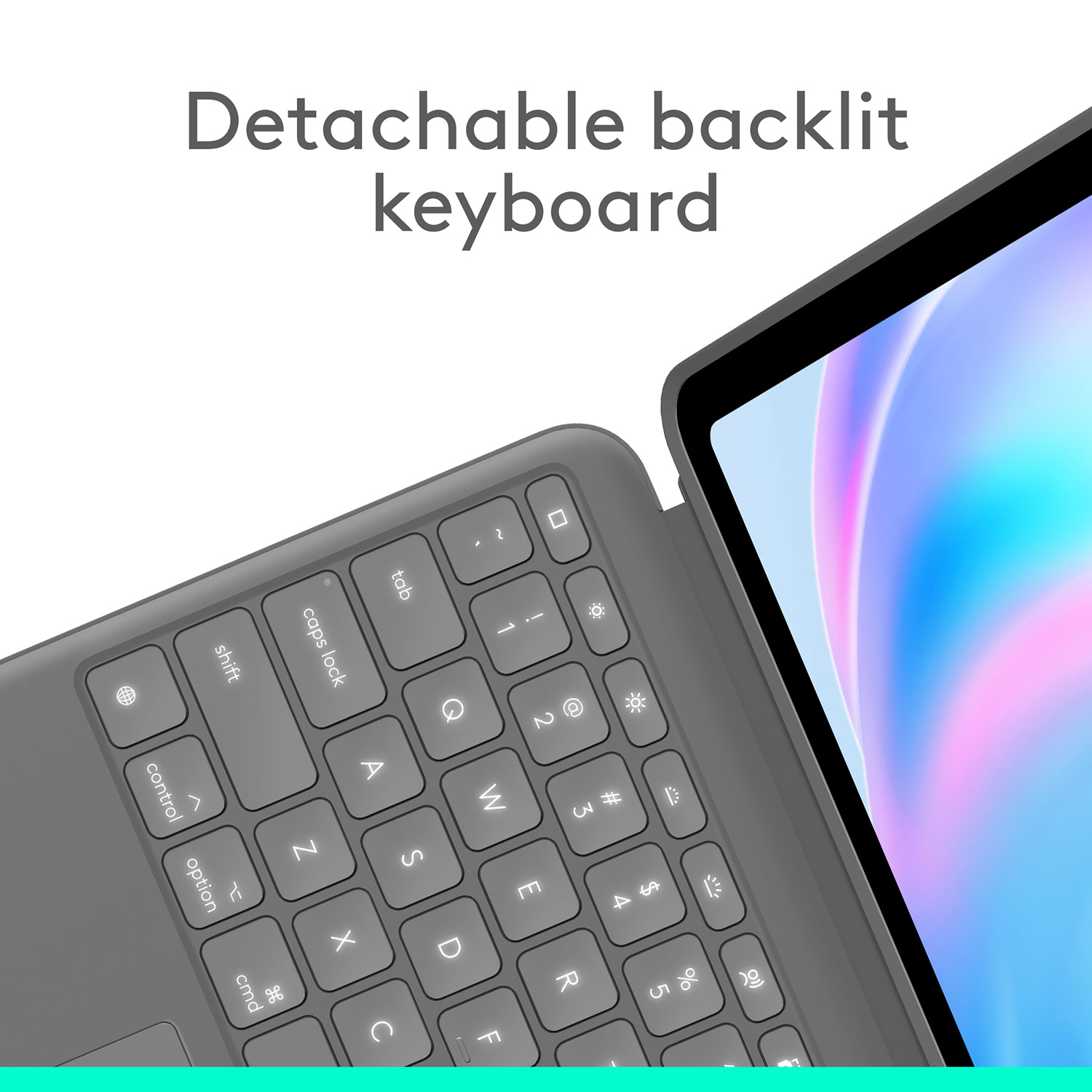 Logitech Combo Touch Keyboard Case with Trackpad for iPad Air 13", iPad Air (5th gen) - Oxford Grey - Eng