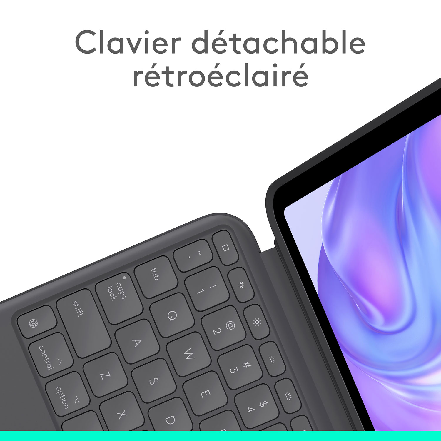 Étui-clavier Combo Touch de Logitech avec pavé pour iPad Pro 11 po - Graphite - Anglais