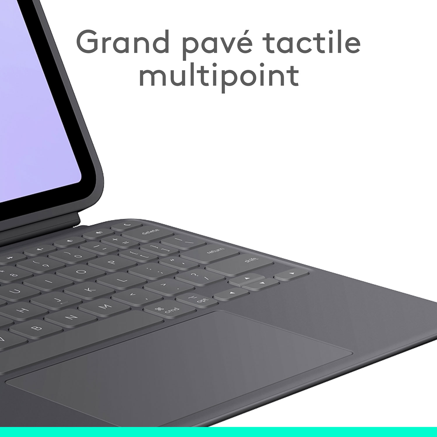 Étui-clavier Combo Touch de Logitech avec pavé pour iPad Pro 11 po - Graphite - Anglais