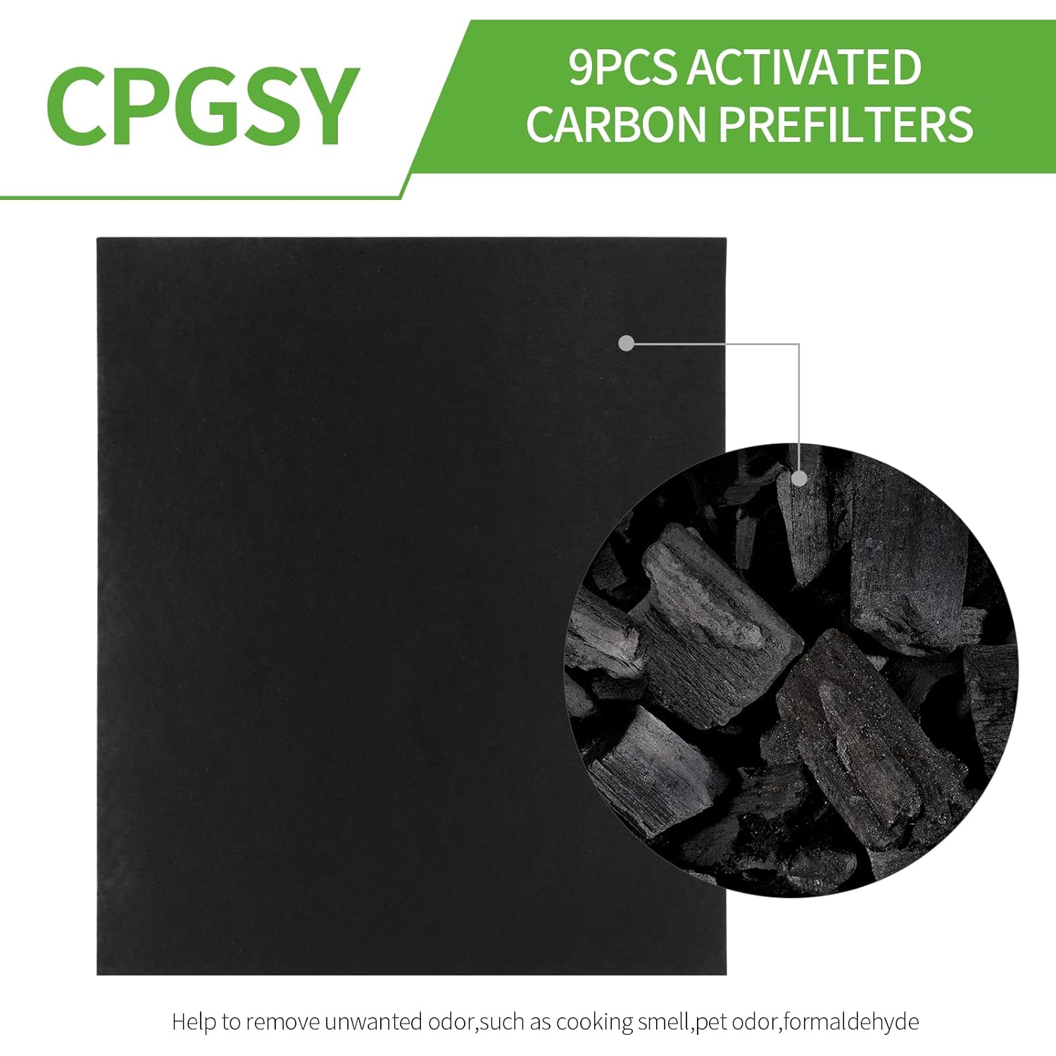 CPGSY AP-1512HH 3 True HEPA + 9 Activated Carbon pre-fileters Replacement, Compatible with Coway AP-1512HH, AP1512-HH-FP, AP-1518, AIRMEGA 200M