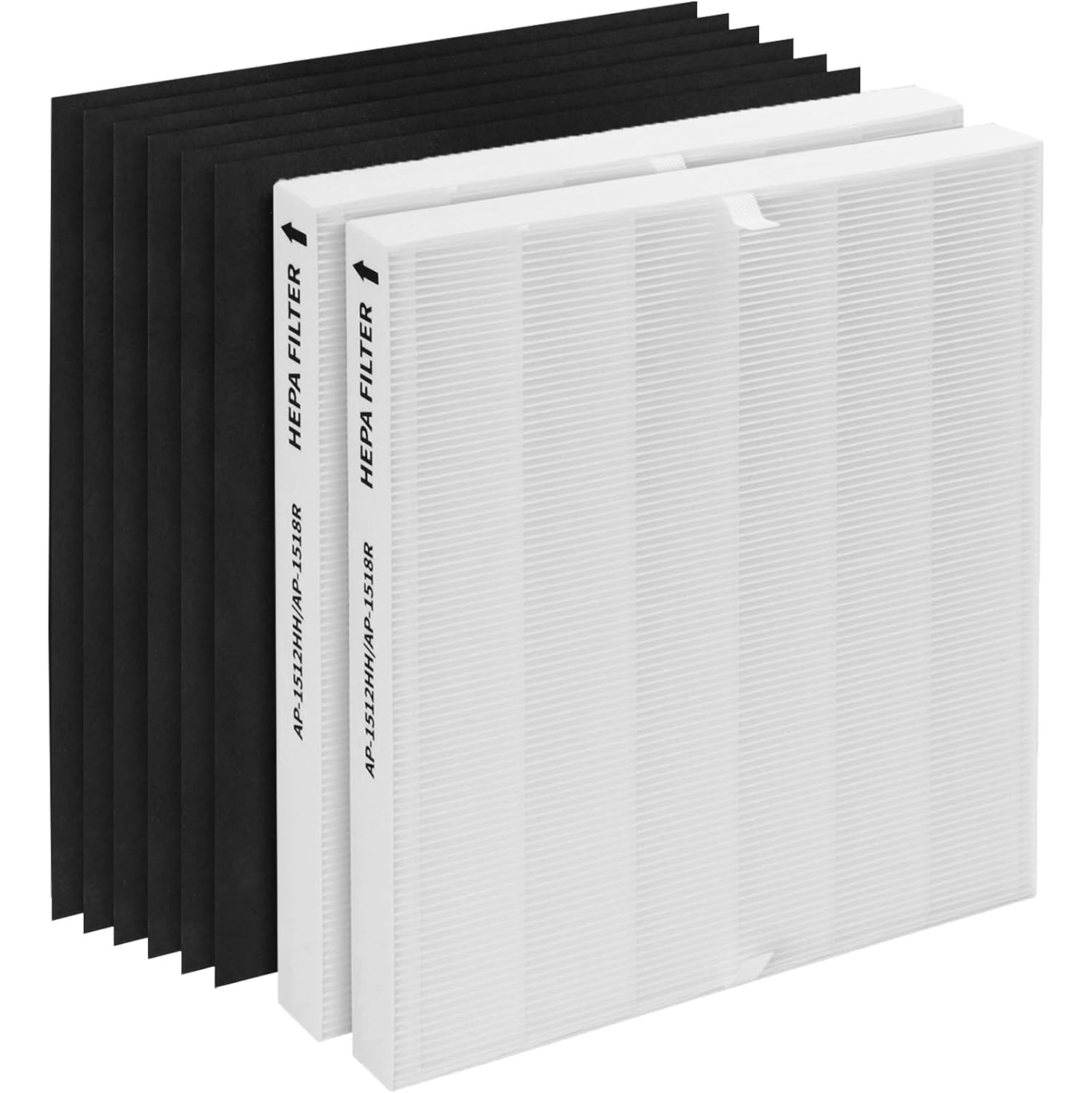 CPGSY AP-1512HH 2 True HEPA + 6 Activated Carbon pre-fileters Replacement Filters, Compatible with Coway AP-1512HH, AP1512-HH-FP, AP-1518, AIRMEGA