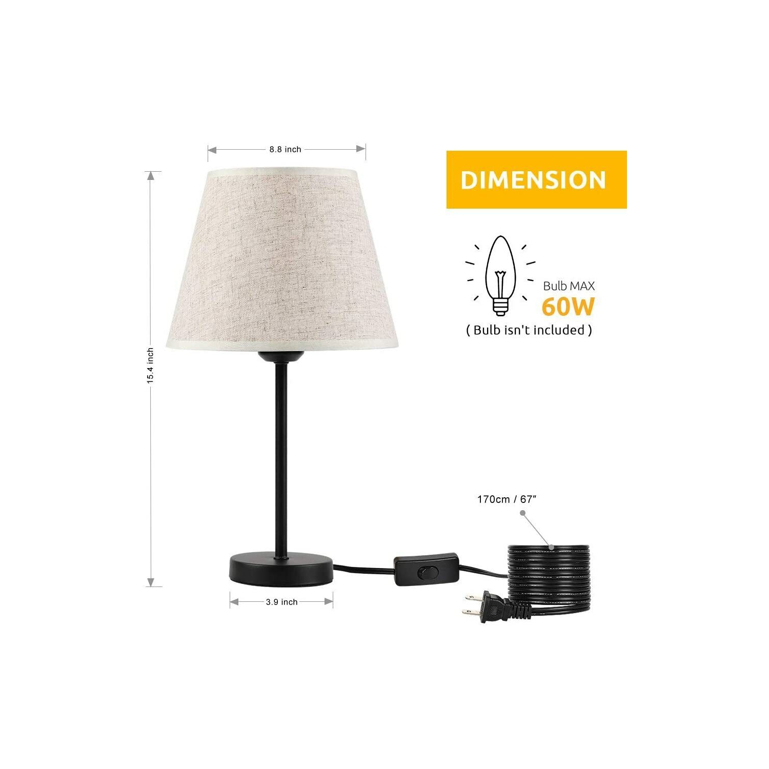 Bedside Table Lamps Small bedside lamps set of 2 with fabric shade Bedside