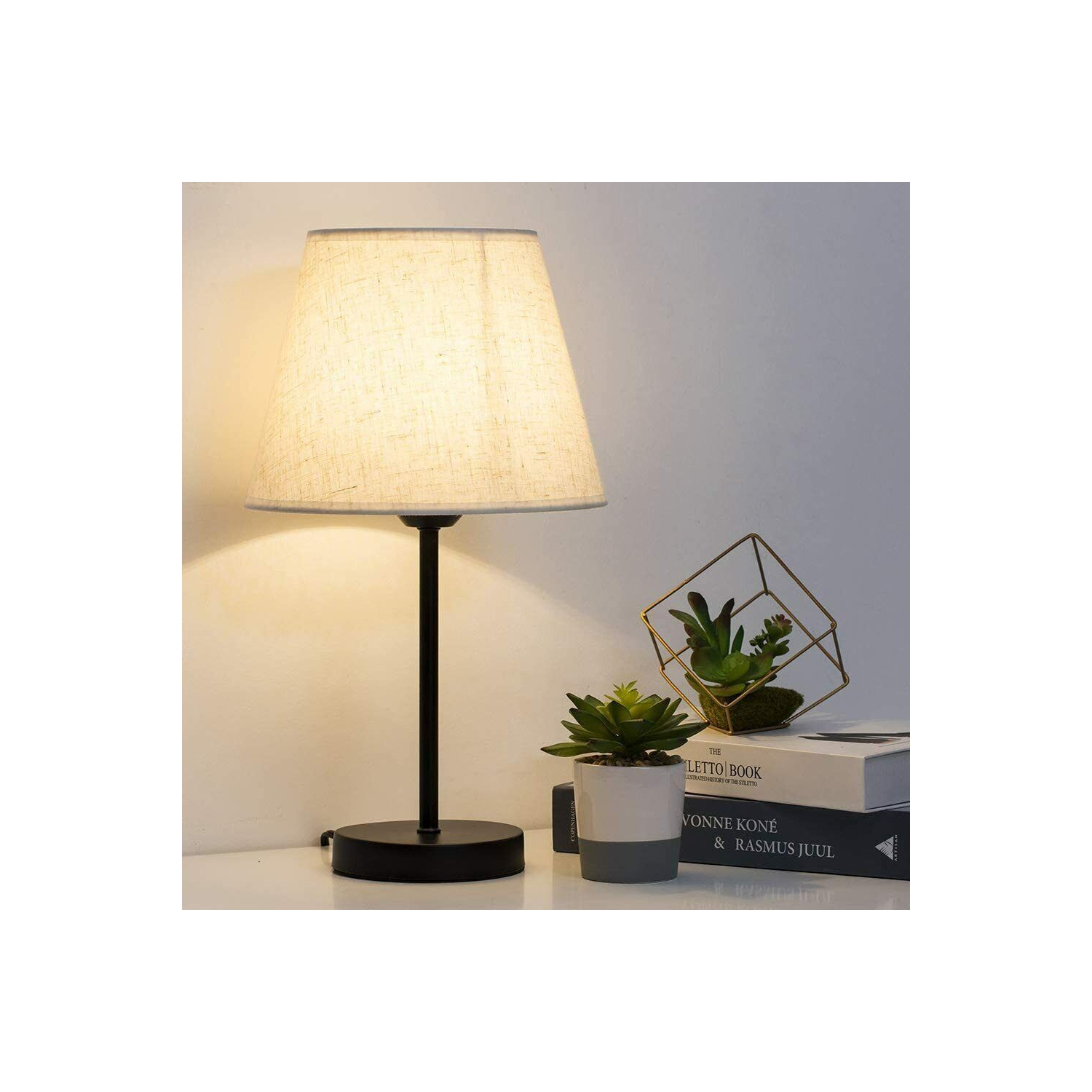 Bedside Table Lamps Small bedside lamps set of 2 with fabric shade Bedside
