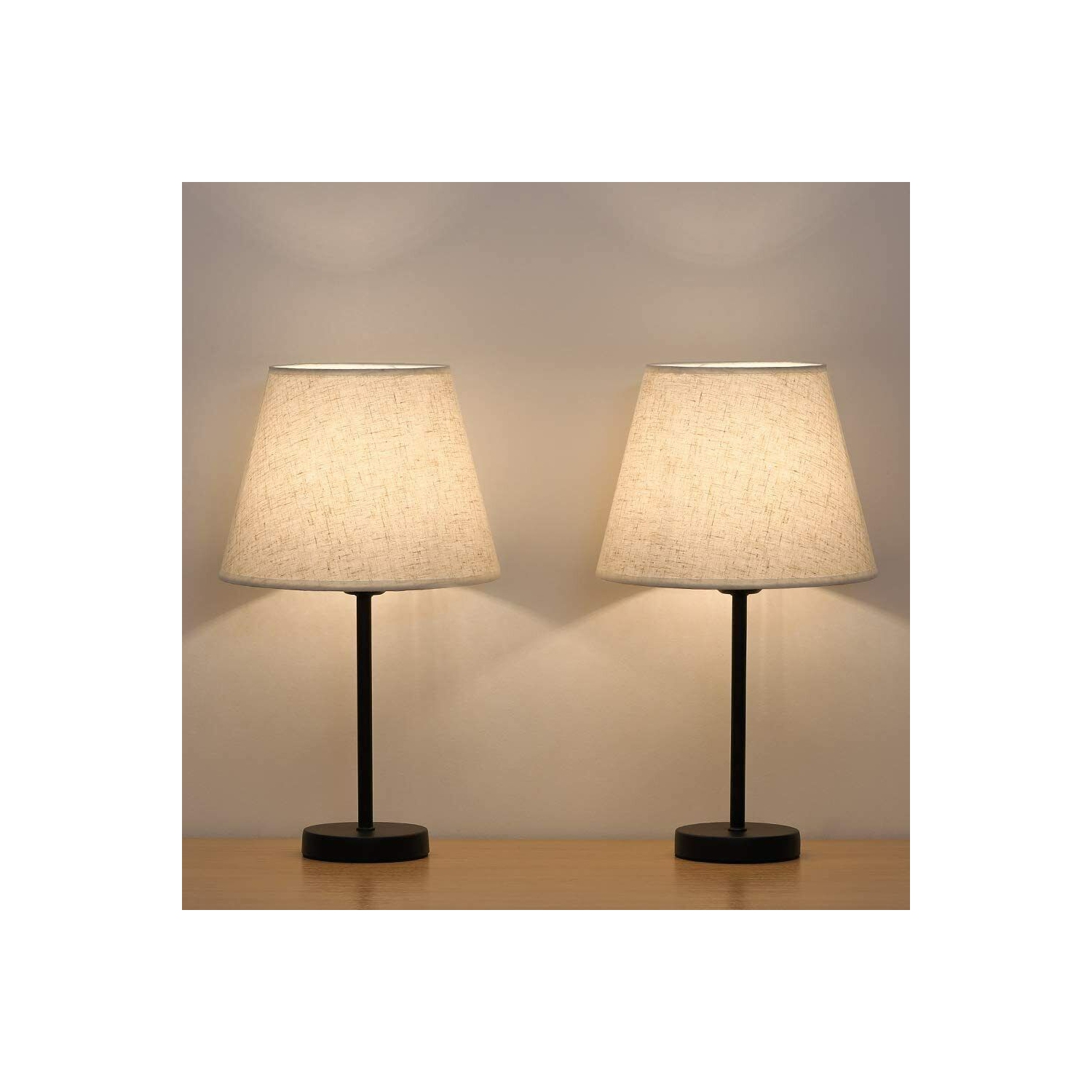 Bedside Table Lamps Small bedside lamps set of 2 with fabric shade Bedside