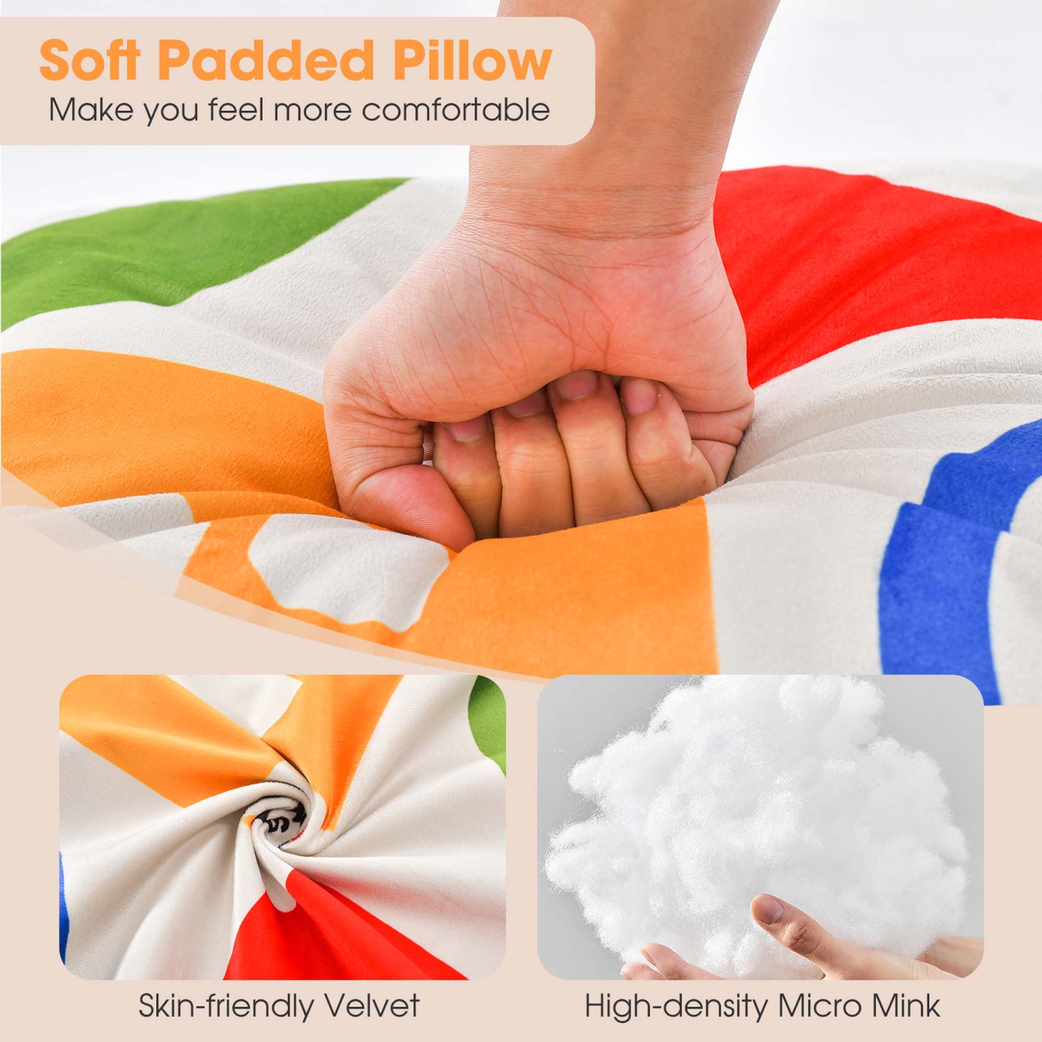 Costway – coussins décoratifs carrés 4 pièces, coussin en velours amovible et lavable, rouge, 18 x x18 po