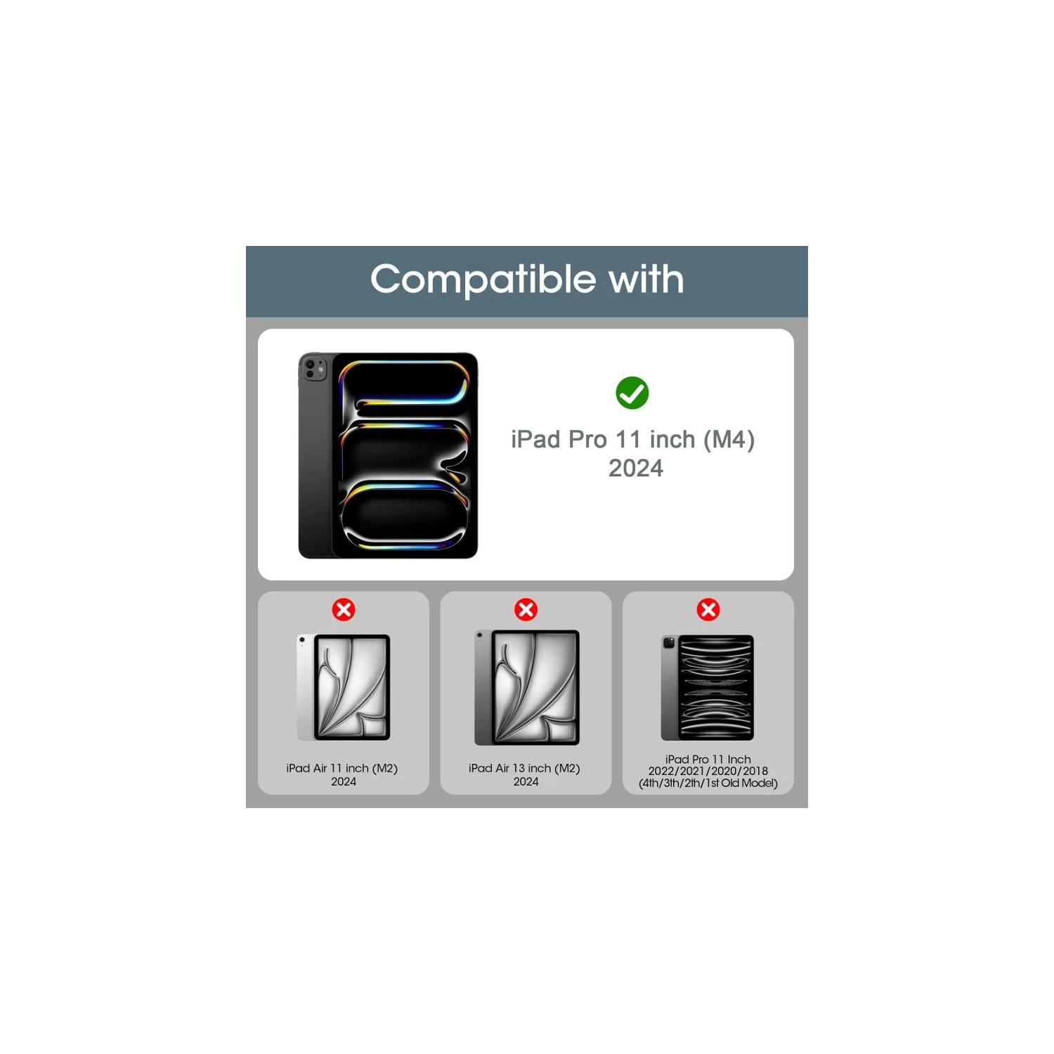 2 Pack Tempered Glass Screen Protector for iPad Pro 11-Inch 2024 - Film Guard for iPad Pro 11