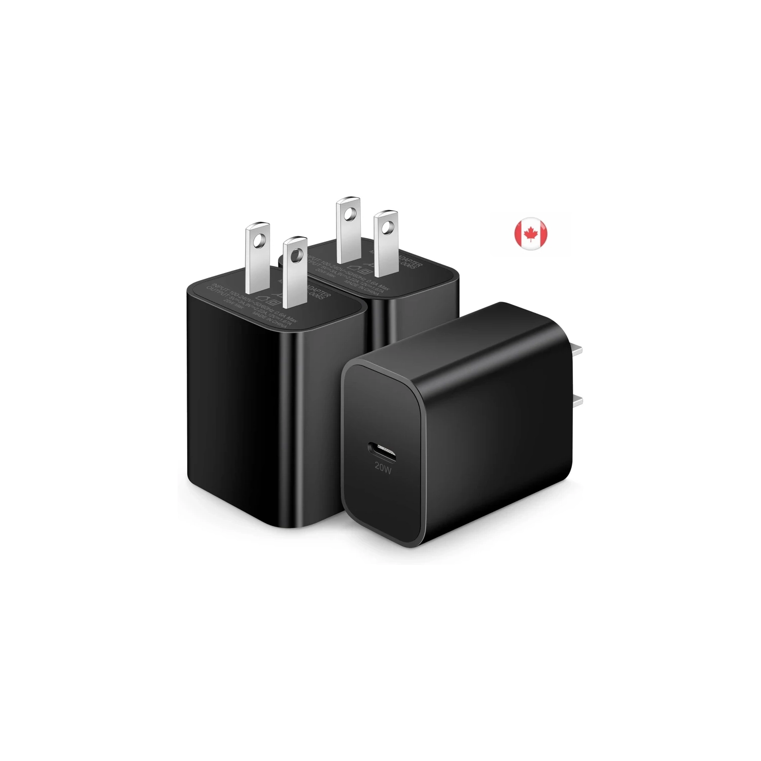 3-Pack 20W USB C Charger Block - Fast Charging USB-C Wall Charger Plug Brick Cube Power Adapter for iPhone 14/14 Pro/14 Pro Max/13/12/11/XS/XR/X, iPad, AirPods, Samsung S22/S21/S20