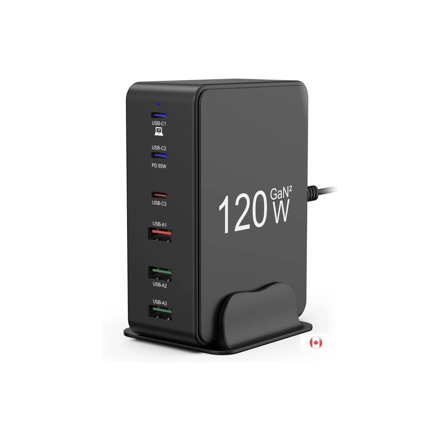 120W USB Charging Station - 6-Port GaN USB Charger for Multiple Devices, USB C & USB-A Charging Hub for MacBook, iPad, iPhone 14/13/12/11 Pro, Galaxy, Android, Laptop