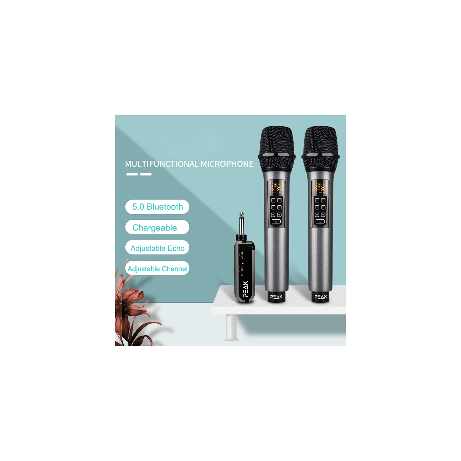 PEAK Karaoke ULTRA Microphones - Rechargeable to 10 hr life