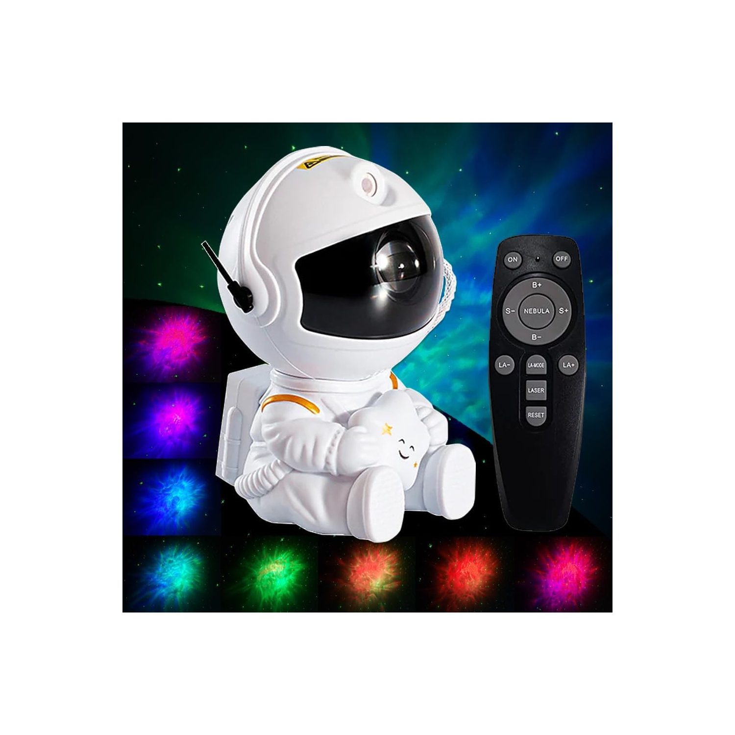 Trendylis Astronaut Star Projector Lights - 2nd Generation Space Buddy Projector Star Nebula Ceiling LED Lamp with Timer and Remote - White