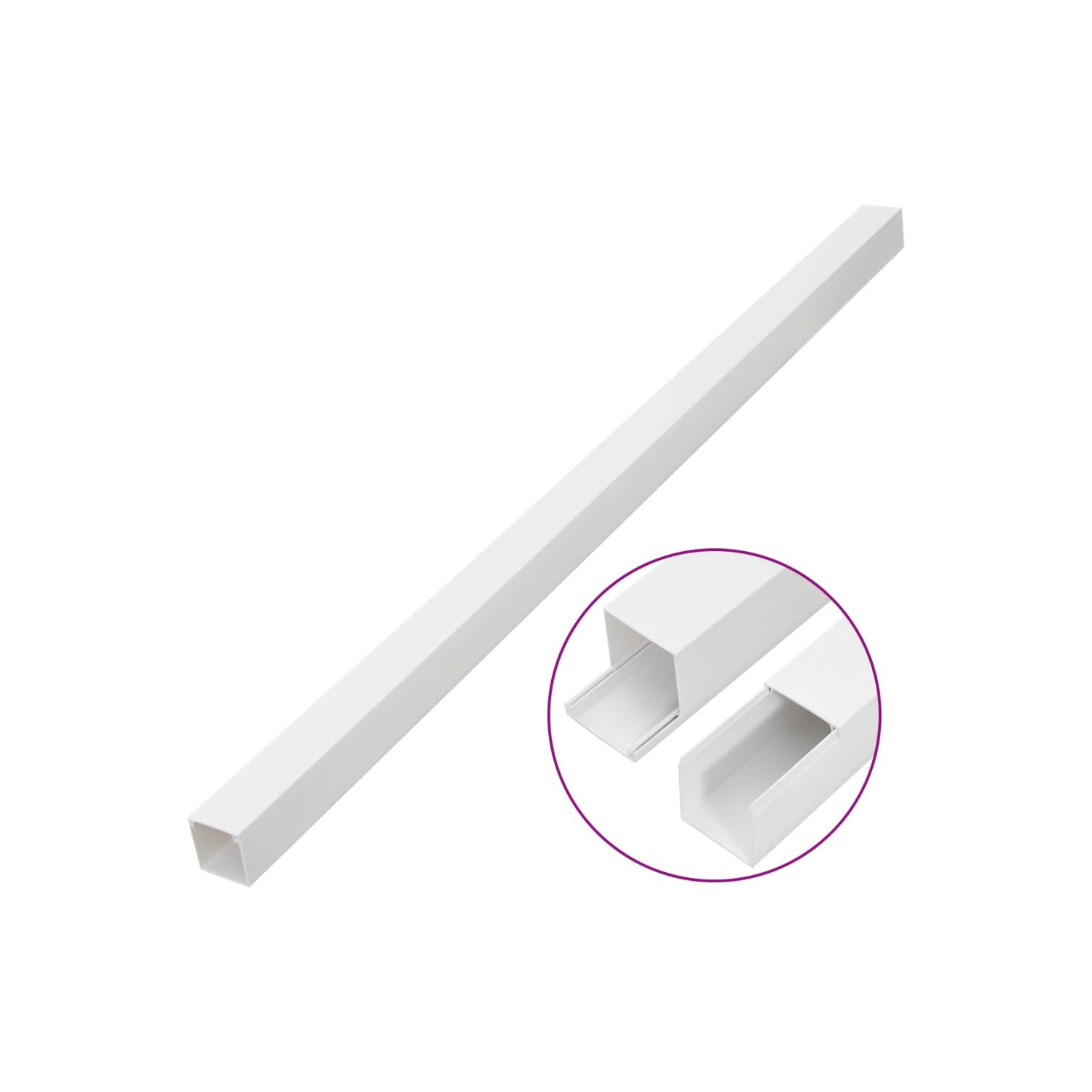 Câble à goulotte vidaXL 60 x 30&nbsp;m PVC 40&nbsp;mm