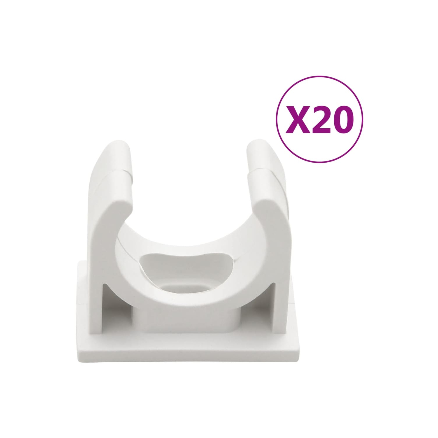 Câblage vidaXL avec pinces Ø10&nbsp;m PVC de 20&nbsp;mm