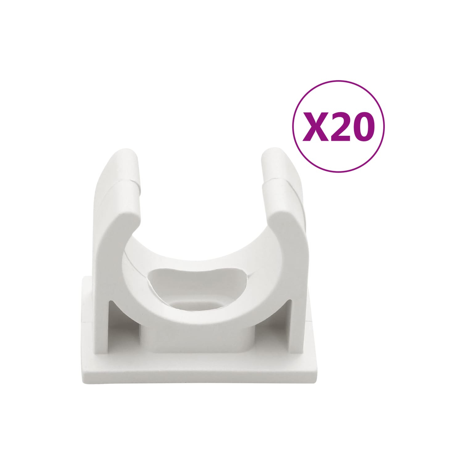 Câblage vidaXL avec pinces Ø10&nbsp;m PVC de 20&nbsp;mm