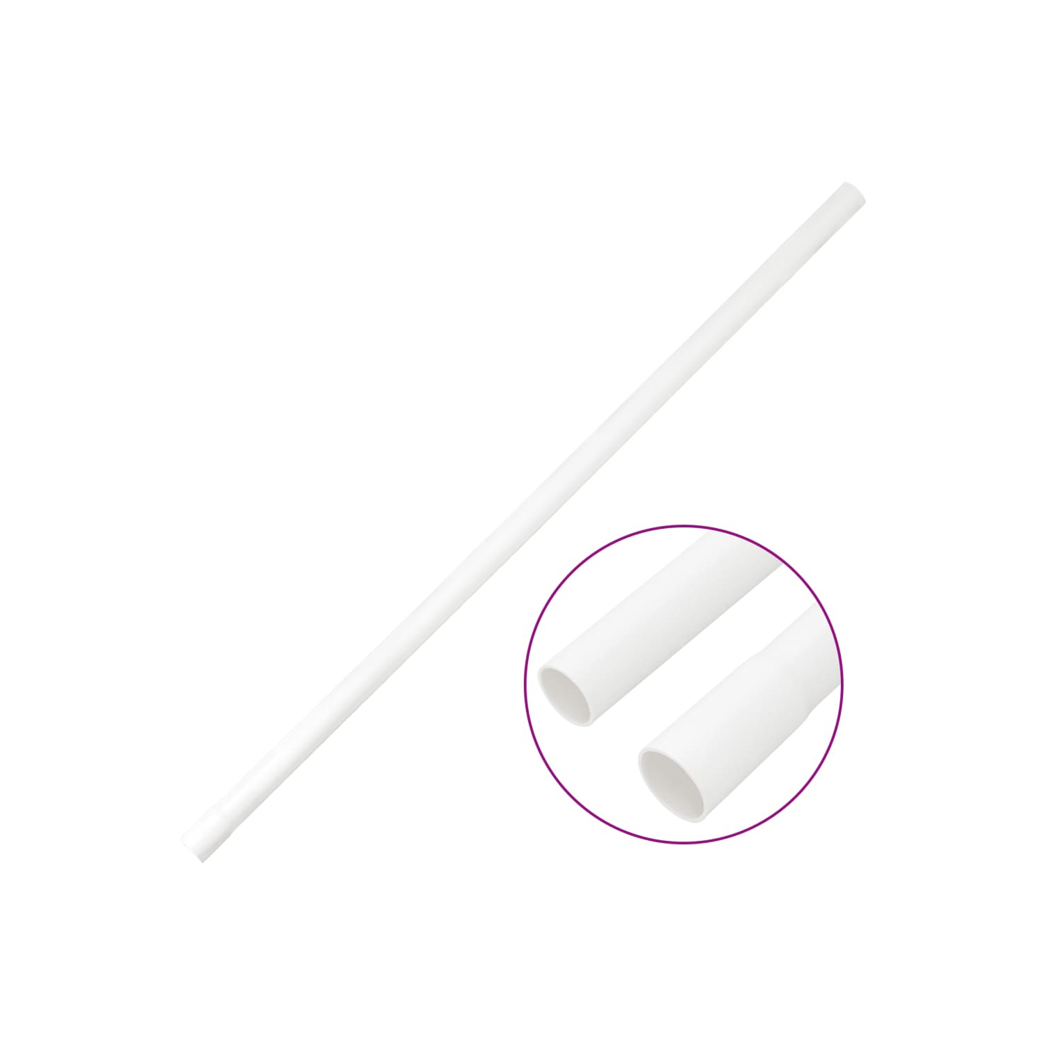 vidaXL Cable Trunkings Ø25 mm 10 m PVC