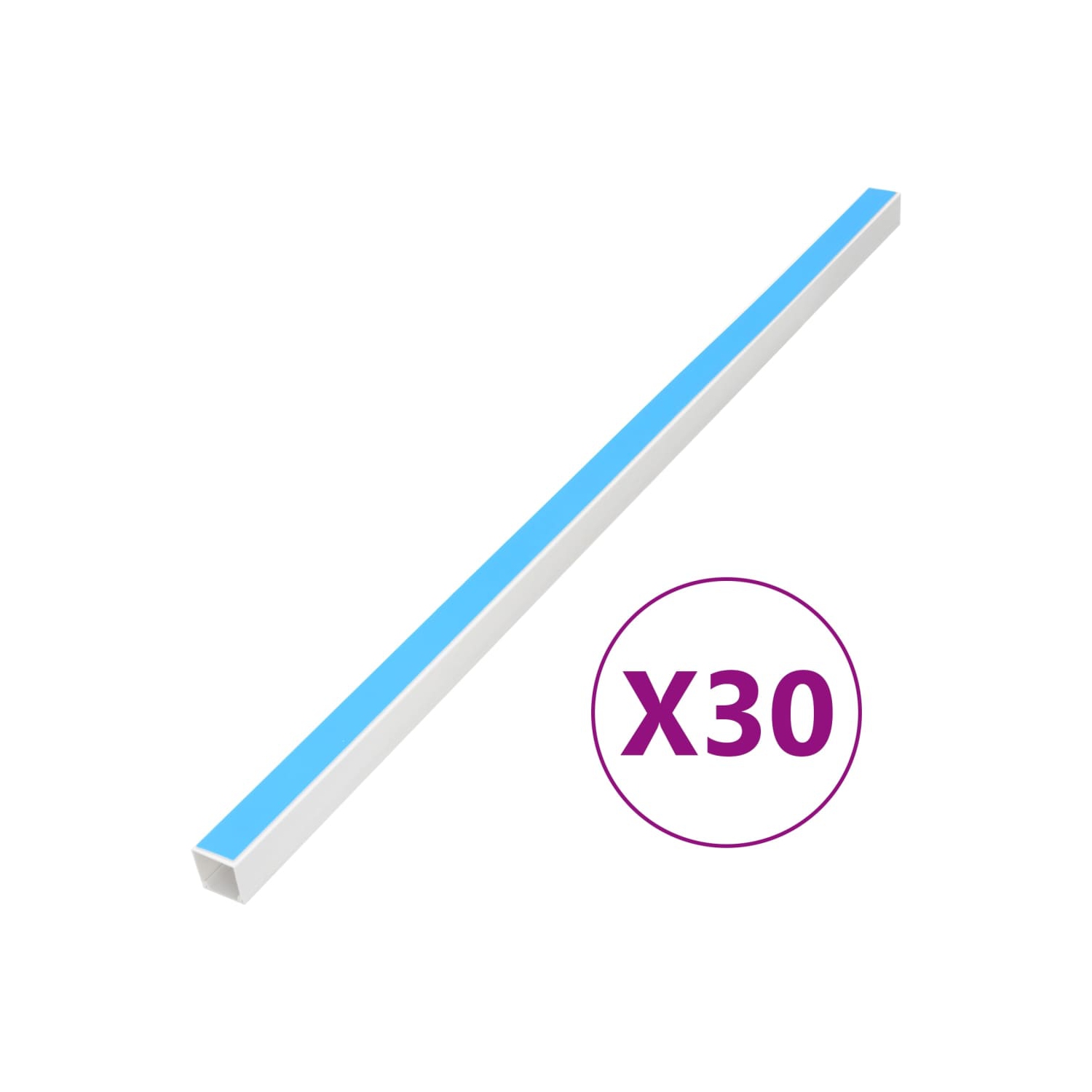 vidaXL Cable Trunking Self-Adhesive 15x10 mm 30 m PVC