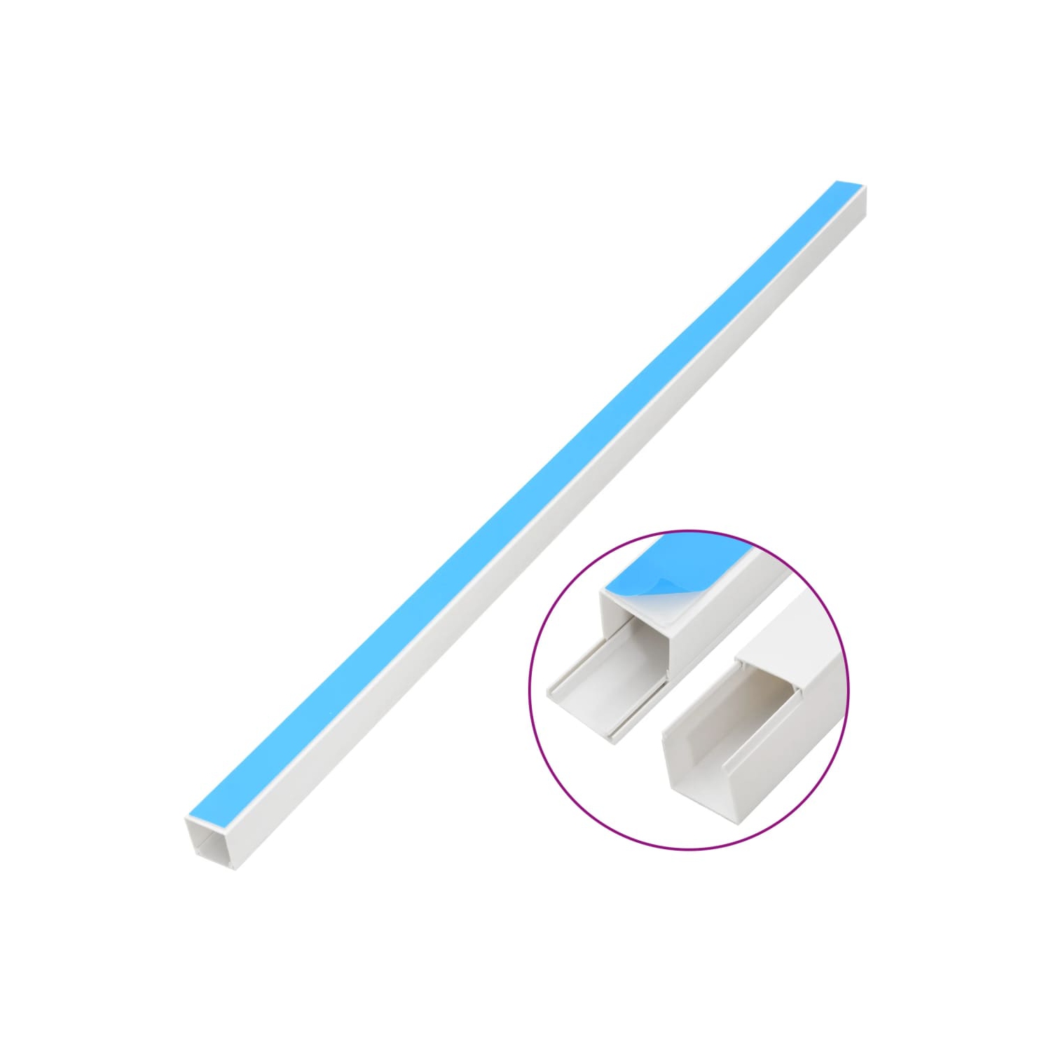 vidaXL Cable Trunking Self-Adhesive 15x10 mm 30 m PVC
