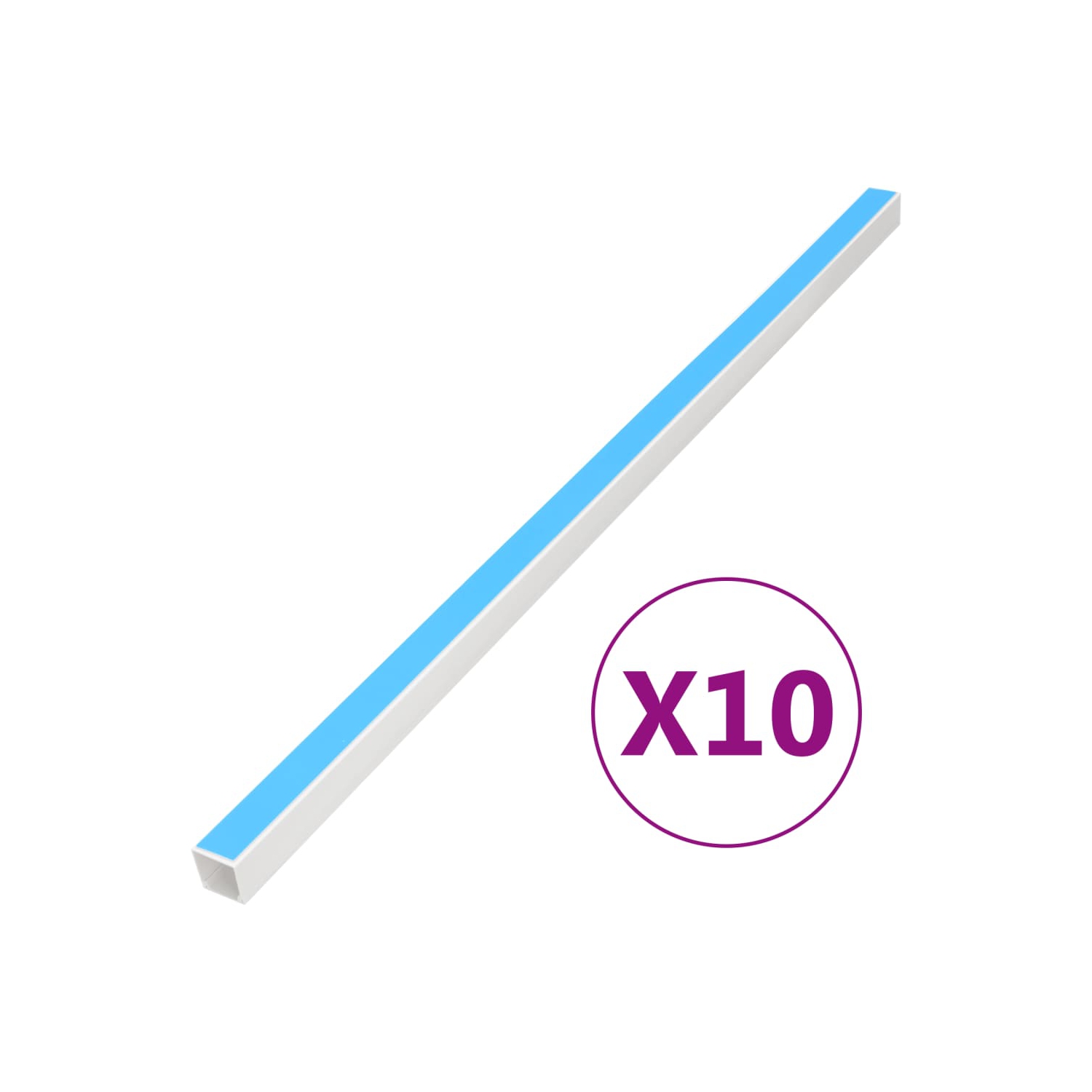 Câble autoadhésif autoadhésif vidaXL en PVC 10&nbsp;m de 30 x 20&nbsp;mm