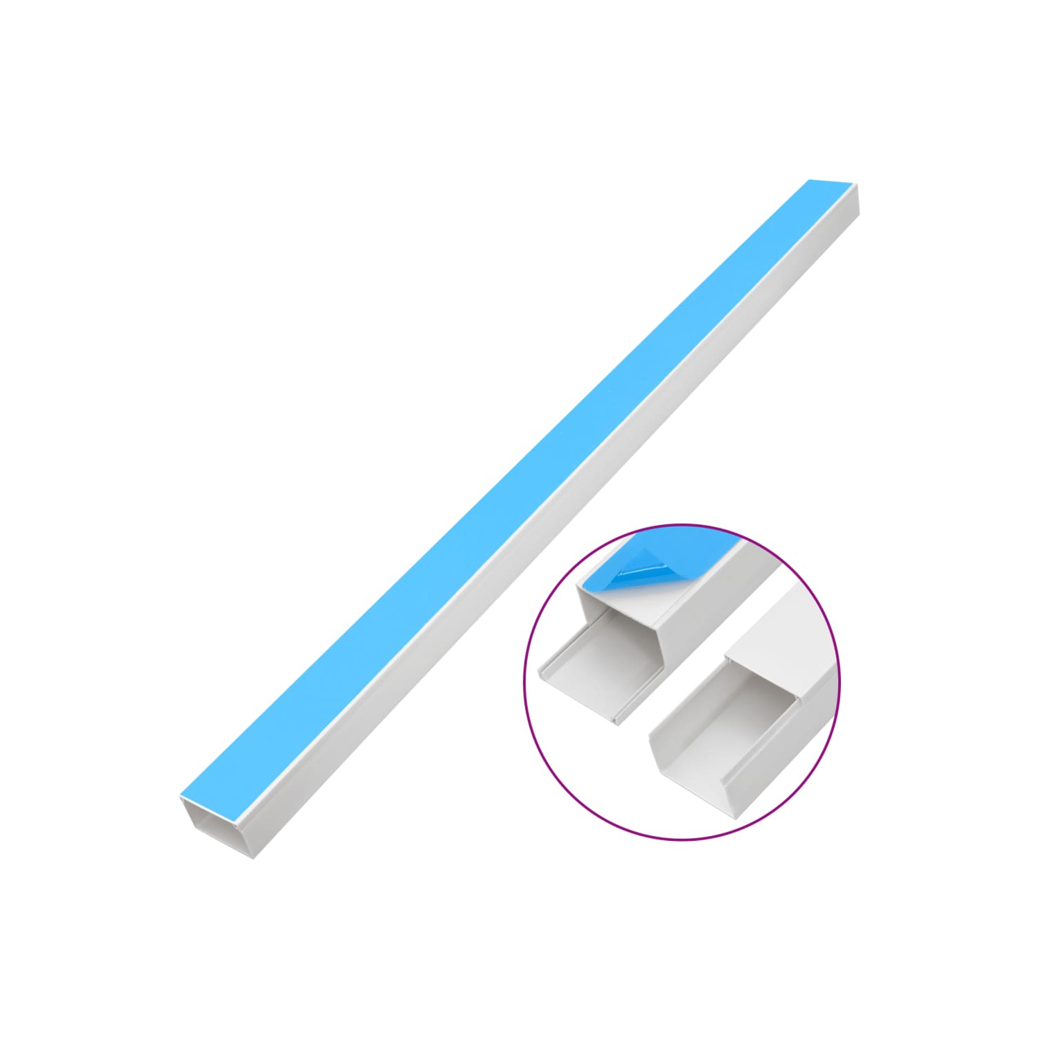 vidaXL Cable Trunking Self-Adhesive 60x40 mm 30 m PVC