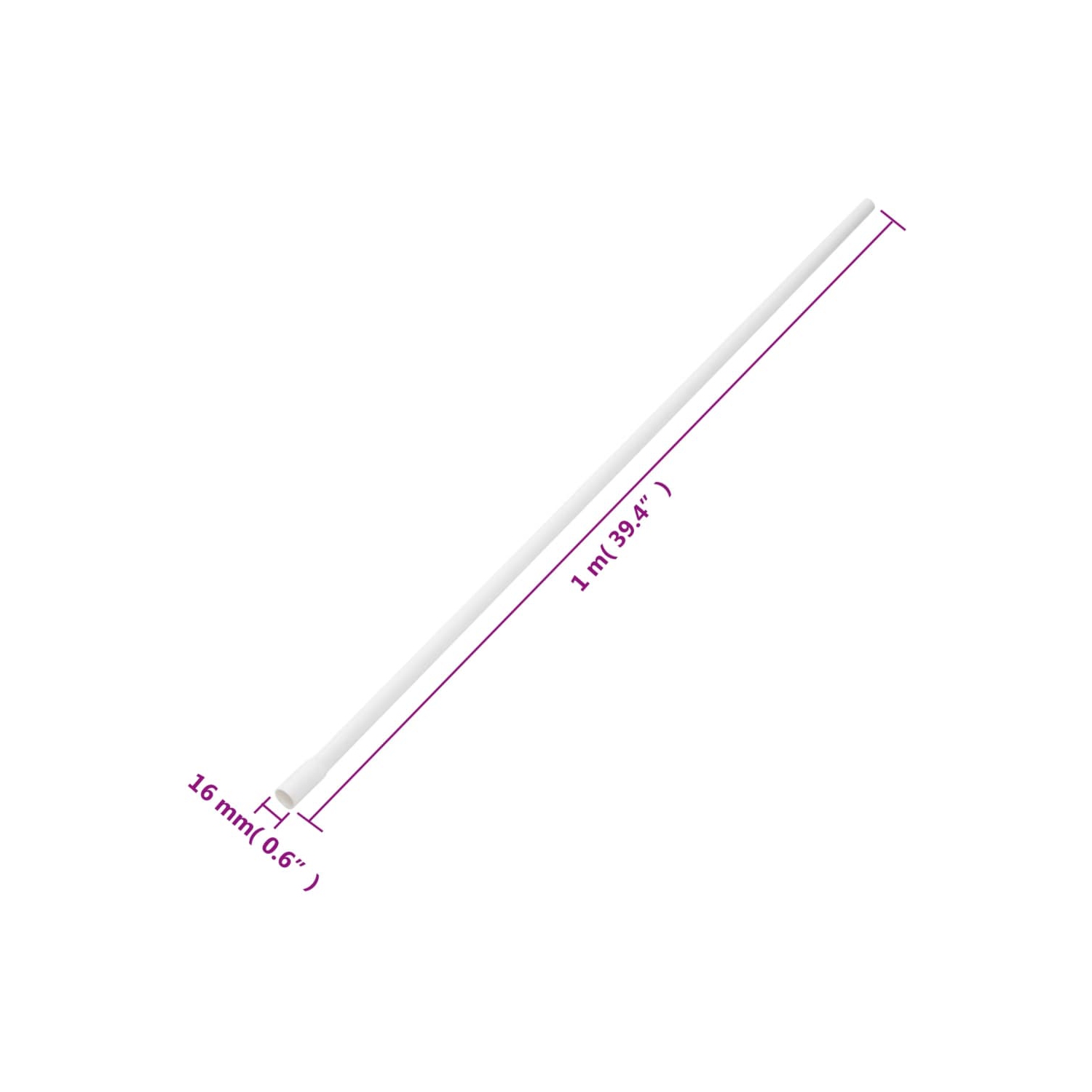 vidaXL Cable Trunkings Ø16 mm 10 m PVC