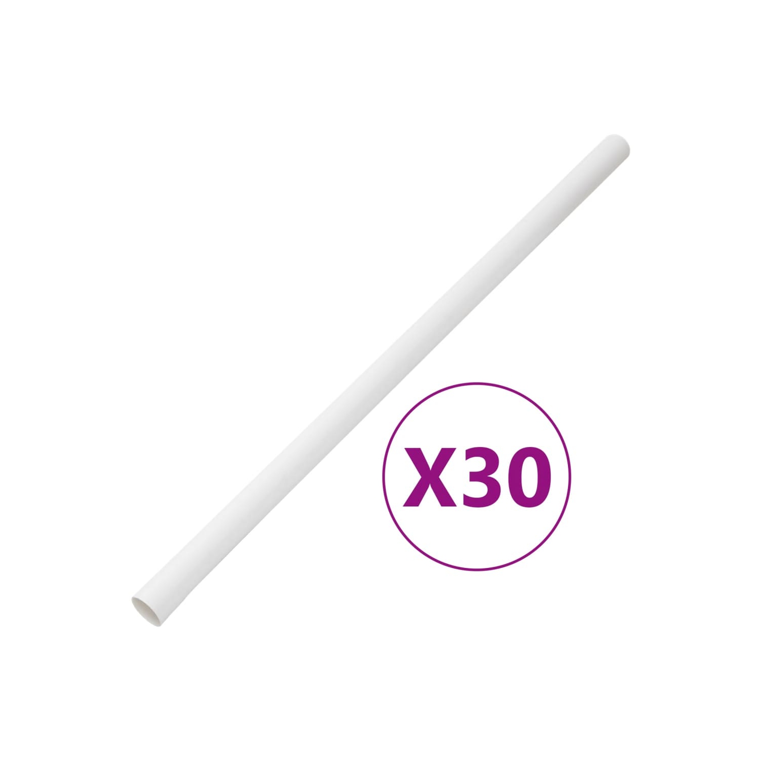 Câblage vidaXL avec pinces Ø30&nbsp;m PVC de 30&nbsp;mm