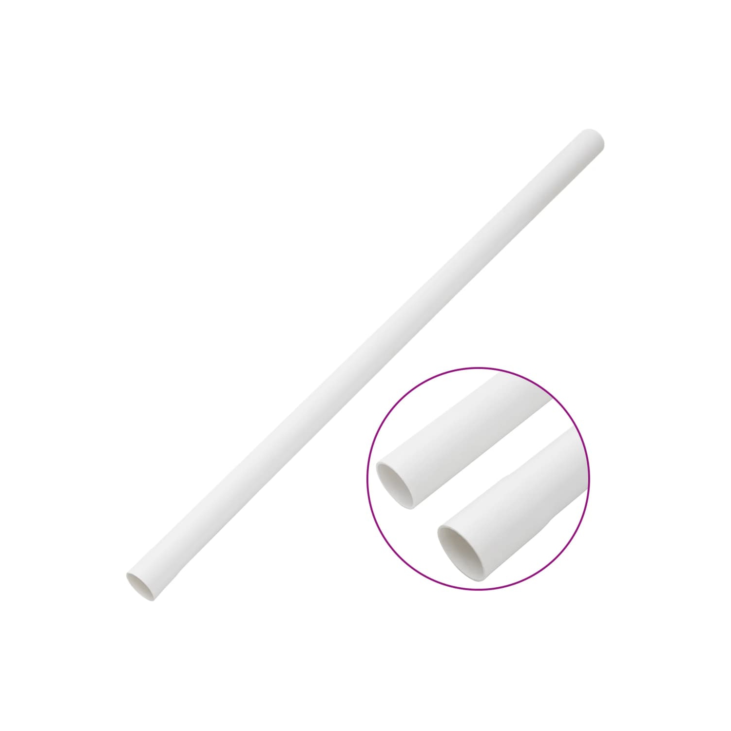 Câblage vidaXL avec pinces Ø30&nbsp;m PVC de 30&nbsp;mm