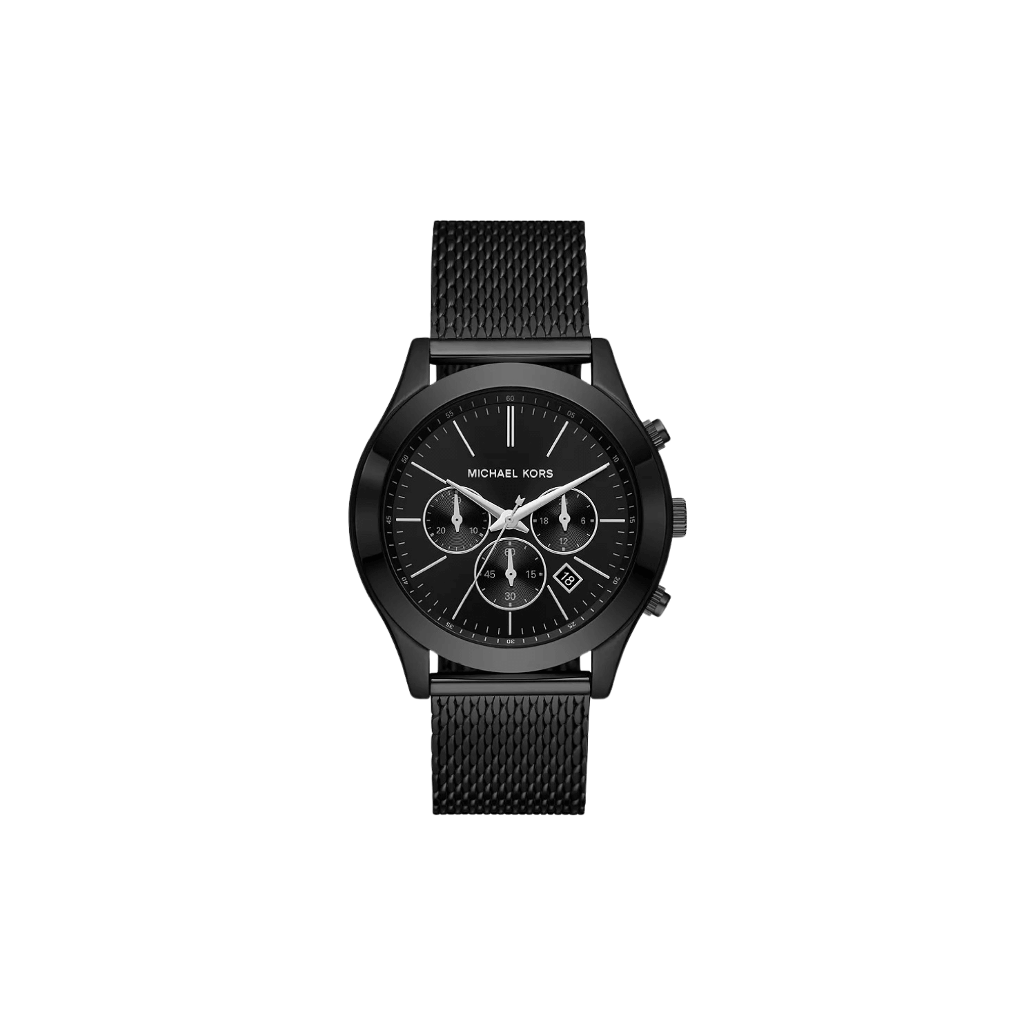 Montre chronographe en acier inoxydable noir de Michael Kors