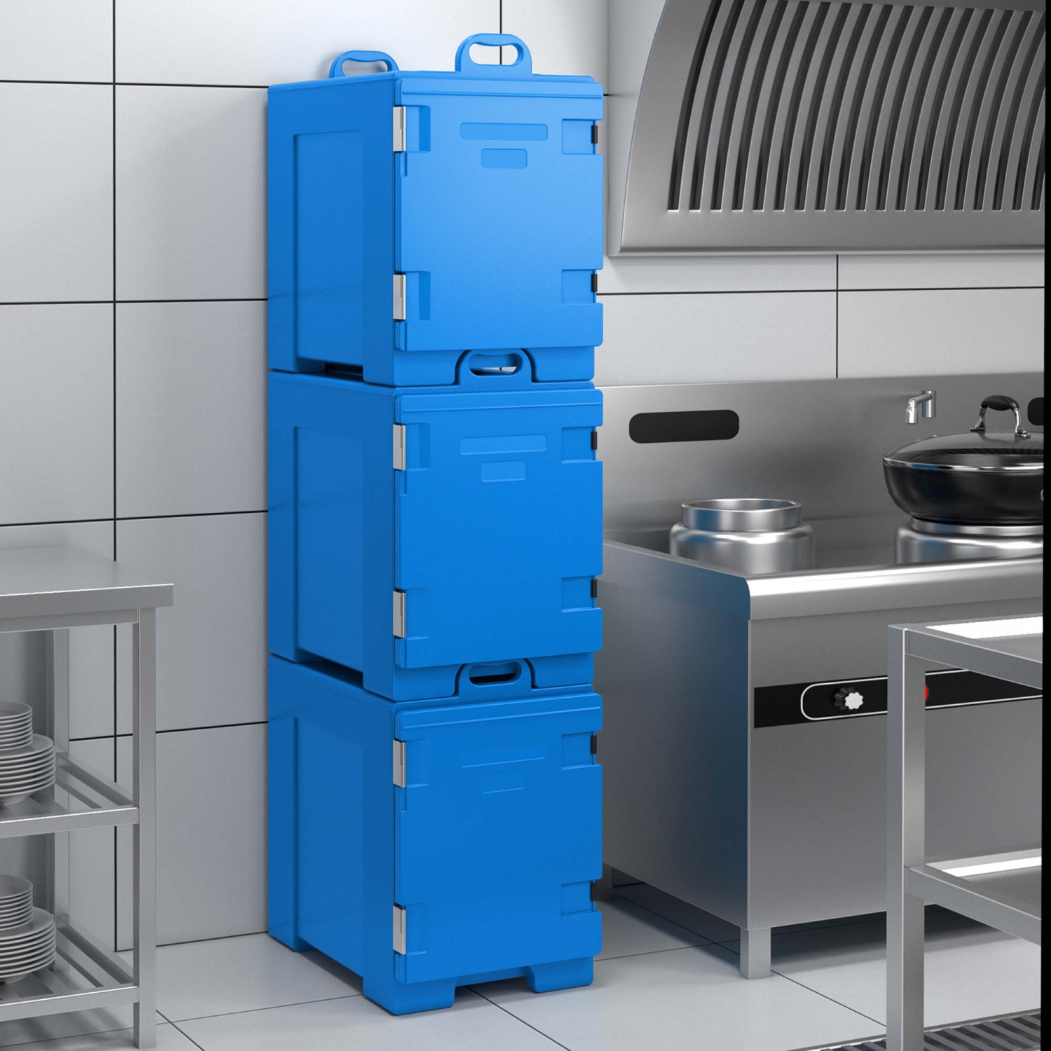 Porte-aliments isolés à chargement par le haut de Costway 4 pour aliments chauds et froids, capacité de 5 L