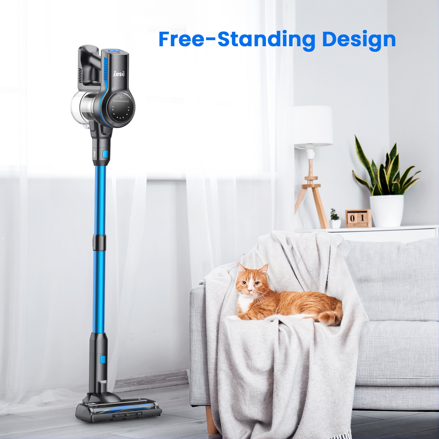 INSE S7P Vacuum Cordless Cleaner 50Kpa Brushless Motor 6 in 1 Lightweight Rechargeable Battery up to 45mins Runtime Lightweight for Hardwood Floors
