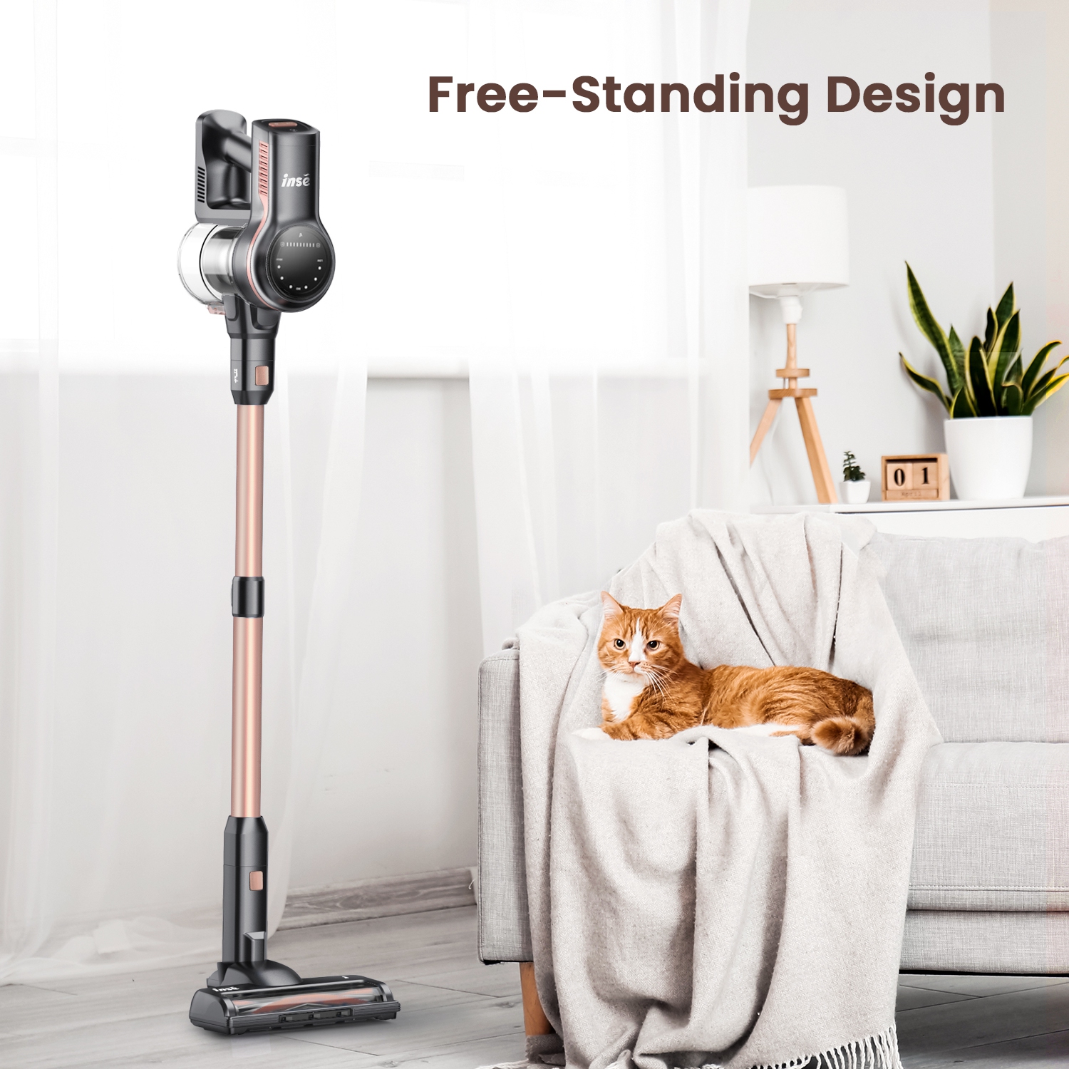 INSE S7P Vacuum Cordless Cleaner 50Kpa Brushless Motor 6 in 1 Lightweight Rechargeable Battery up to 45mins Runtime Lightweight for Hardwood Floors