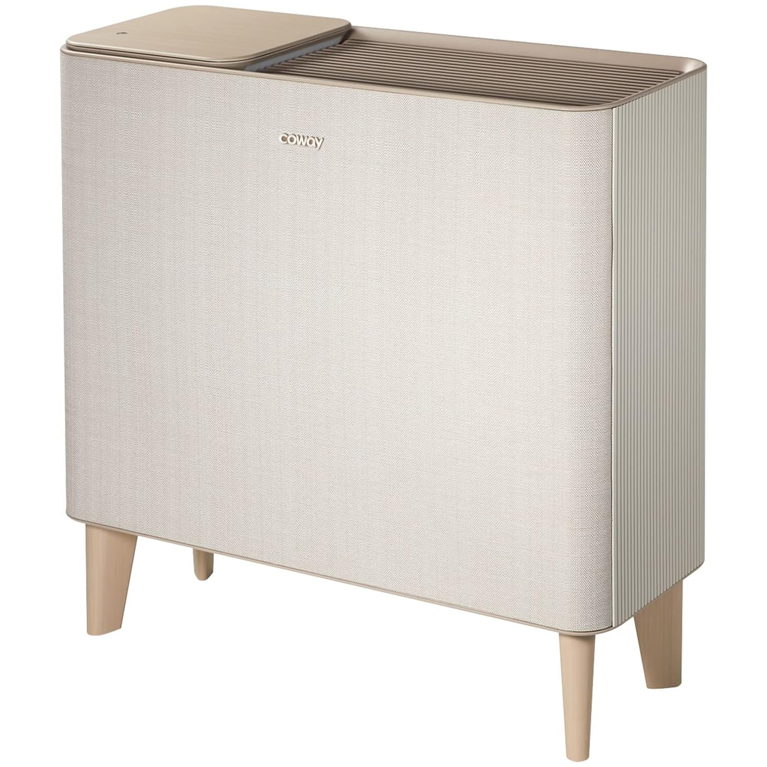 Coway Airmega Icon True HEPA Air Purifier with Air Quality Monitoring, Auto, Filter Indicator, and Wireless Device Charger, Covers 649 sq. ft, Beige