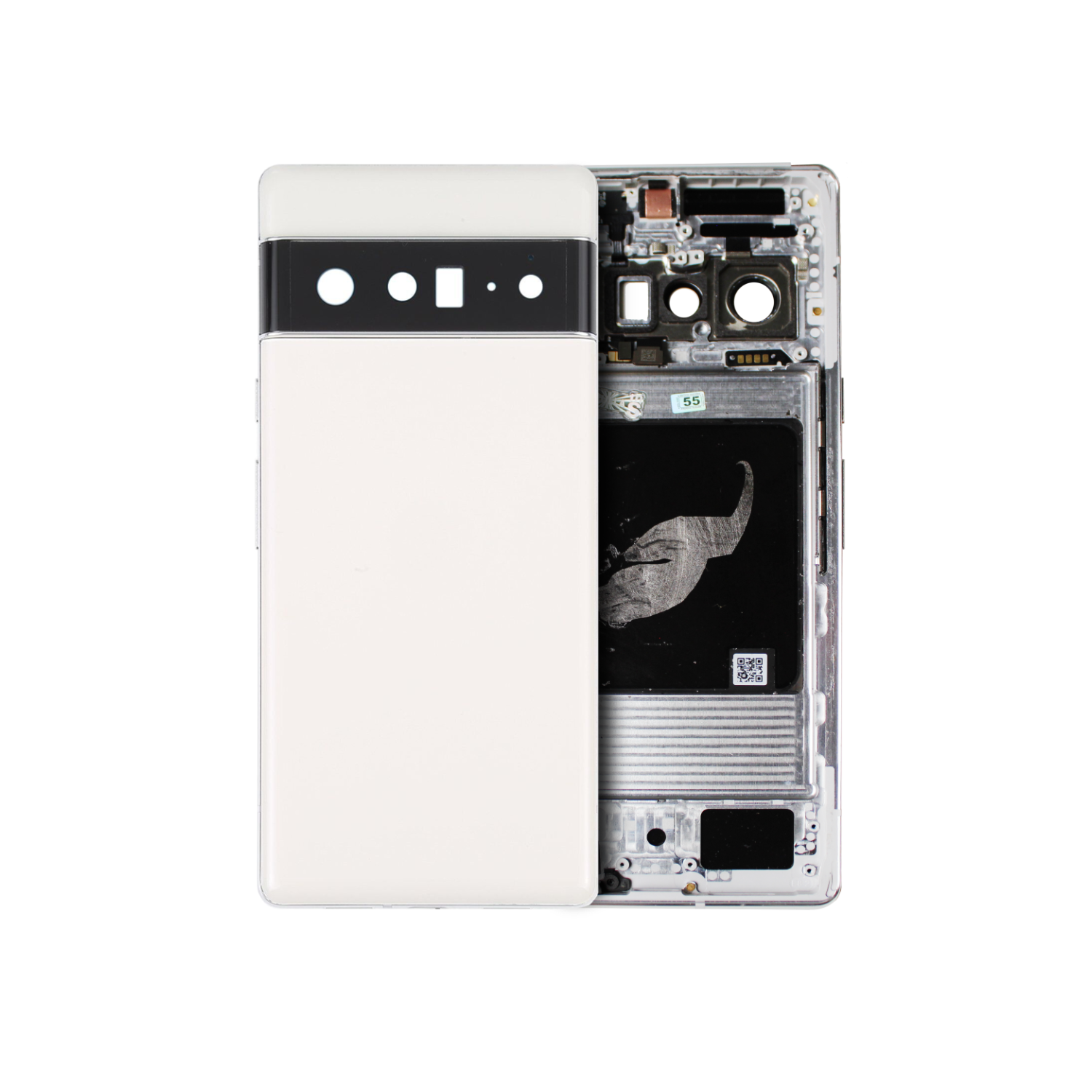 Replacement Back Housing Compatible For Google Pixel 6 Pro (Cloudy White)