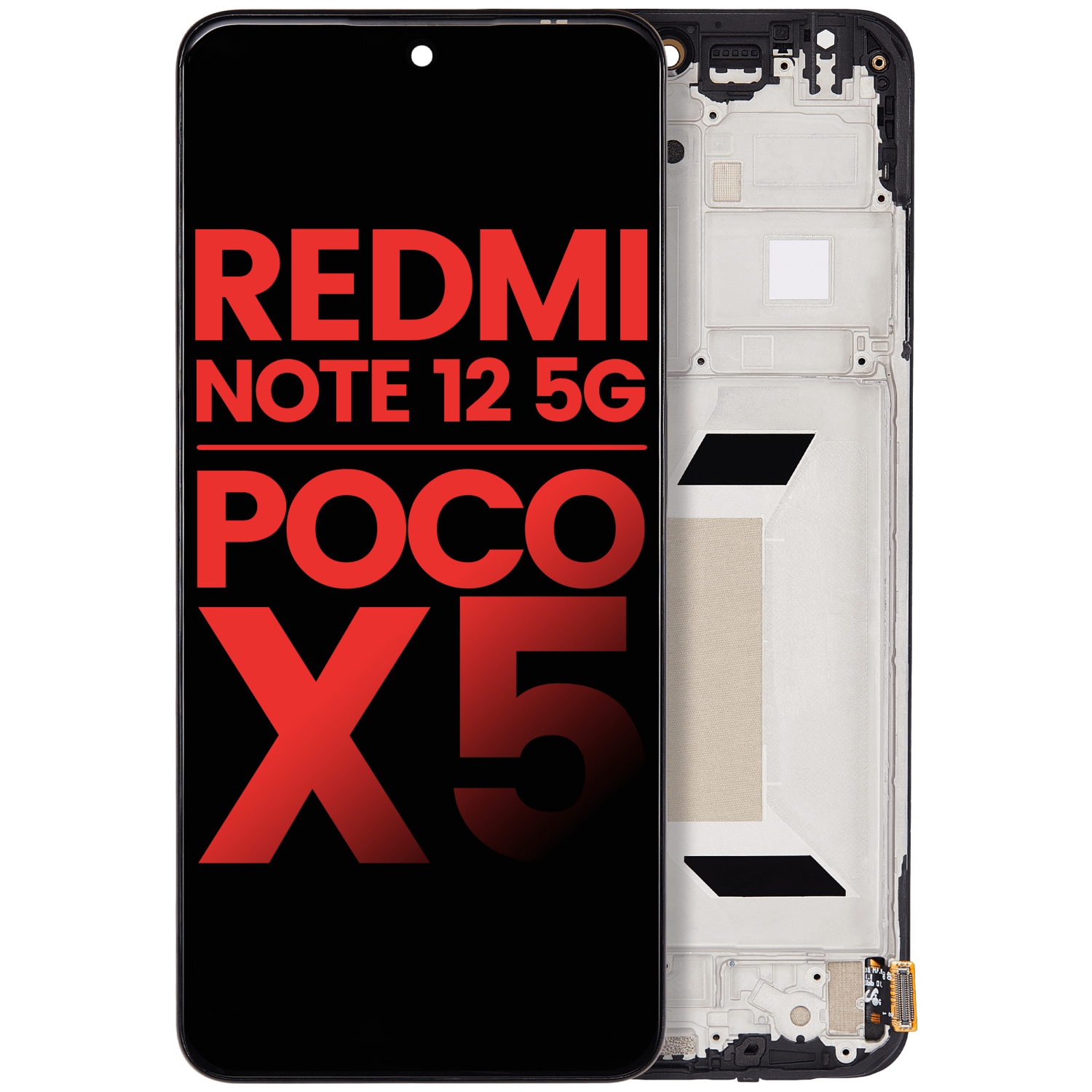 Replacement OLED Assembly With Frame Compatible For Xiaomi Redmi Note 12 5G / Poco X5 (All Colors)