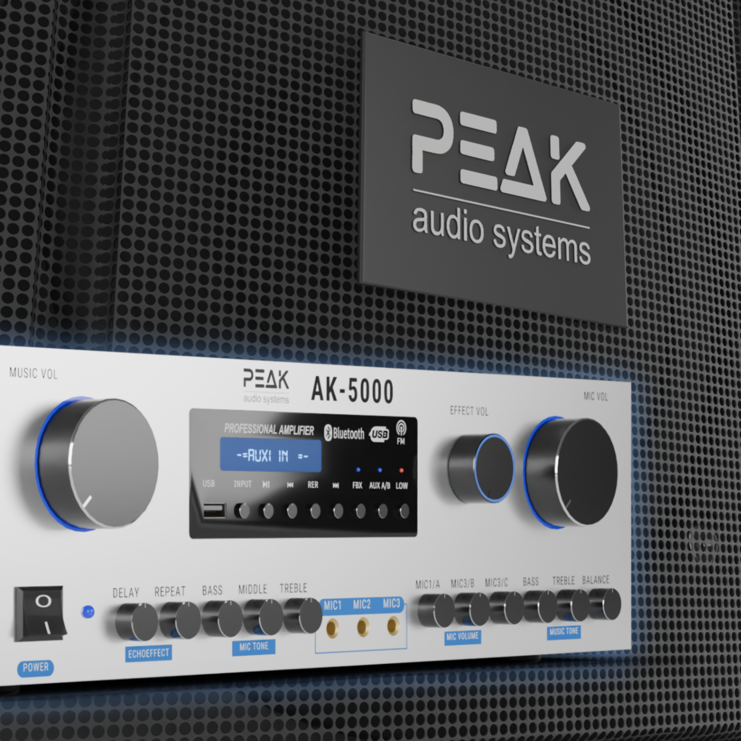 Système de karaoké haut de gamme sans fil STAGE II PLATINUM DE PEAK Karaoke - 3000&nbsp;W